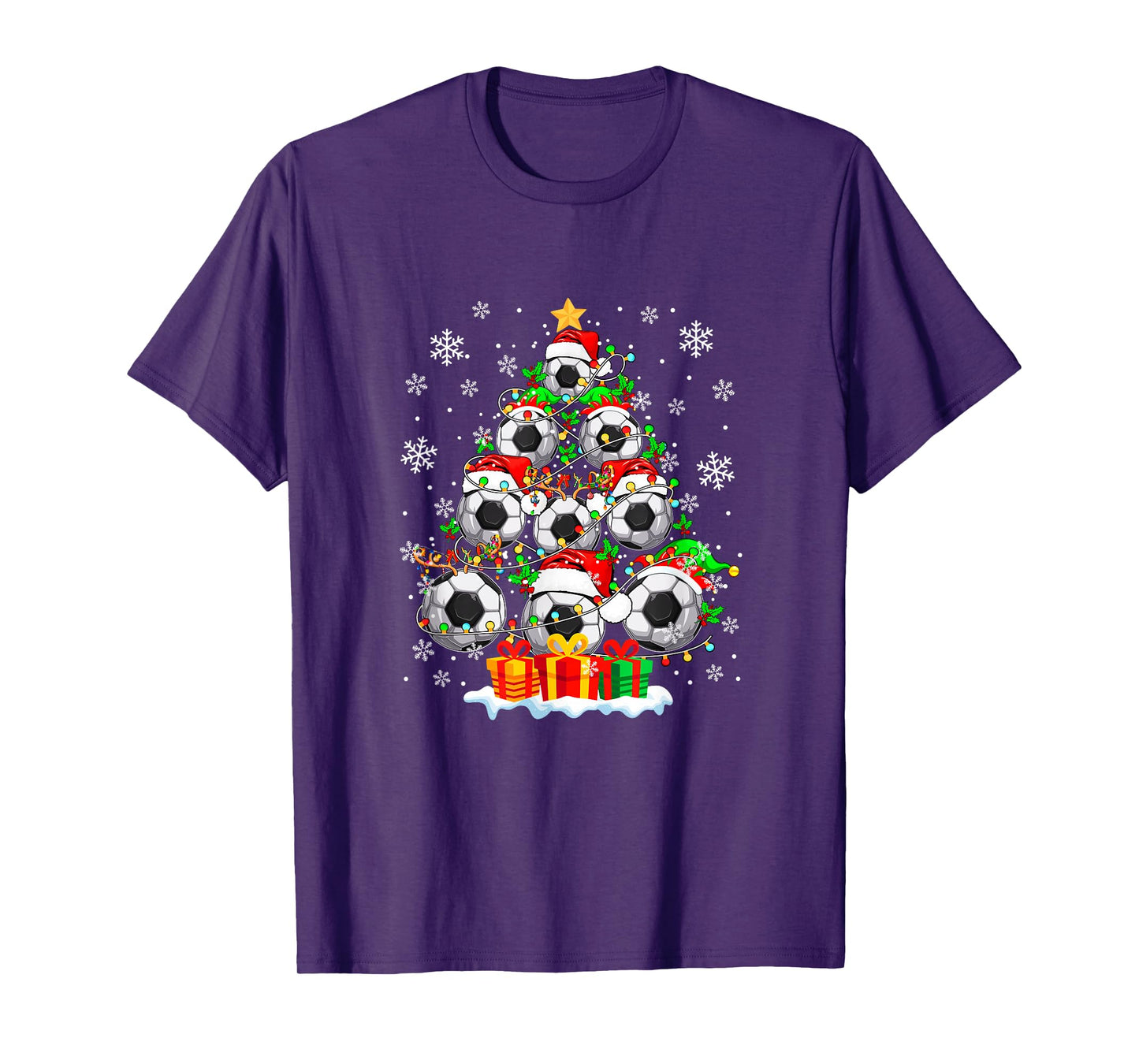 Colorful Soccer Balls As Christmas Tree Player Fan Team T-Shirt