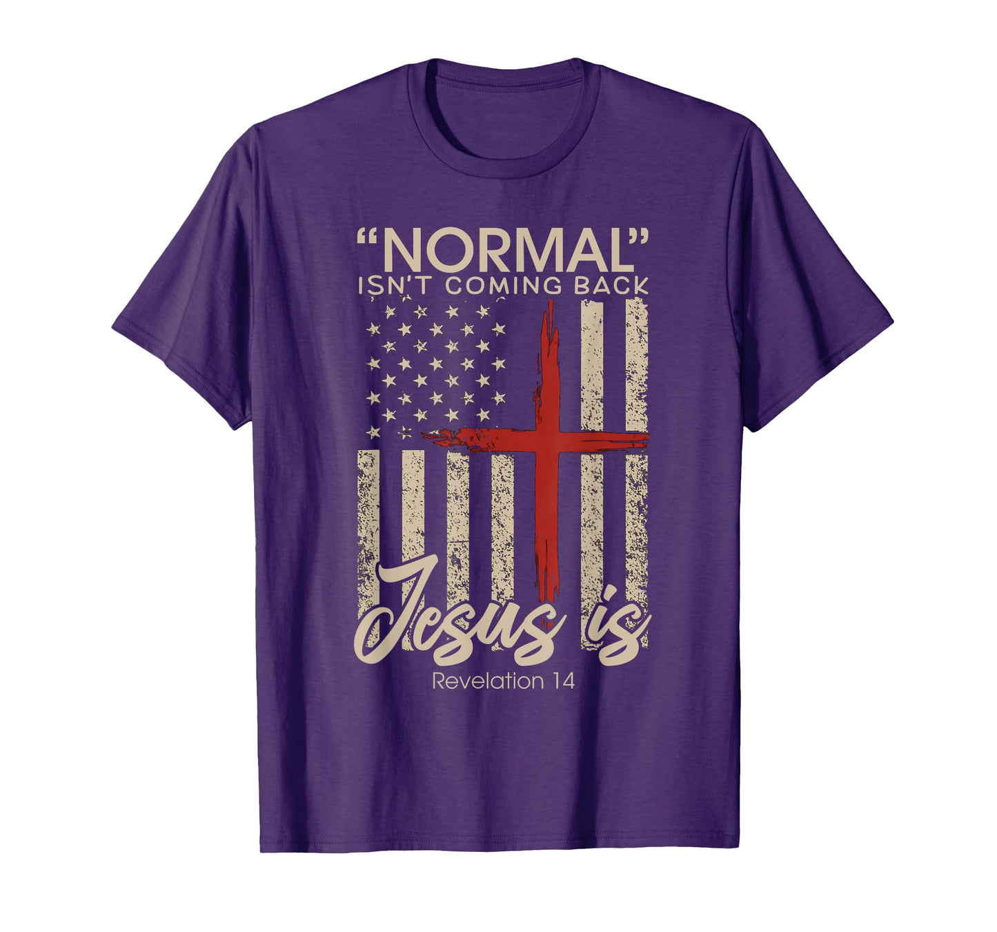 Normal Isn't Coming Back Jesus Is Revelation American Flag T-Shirt