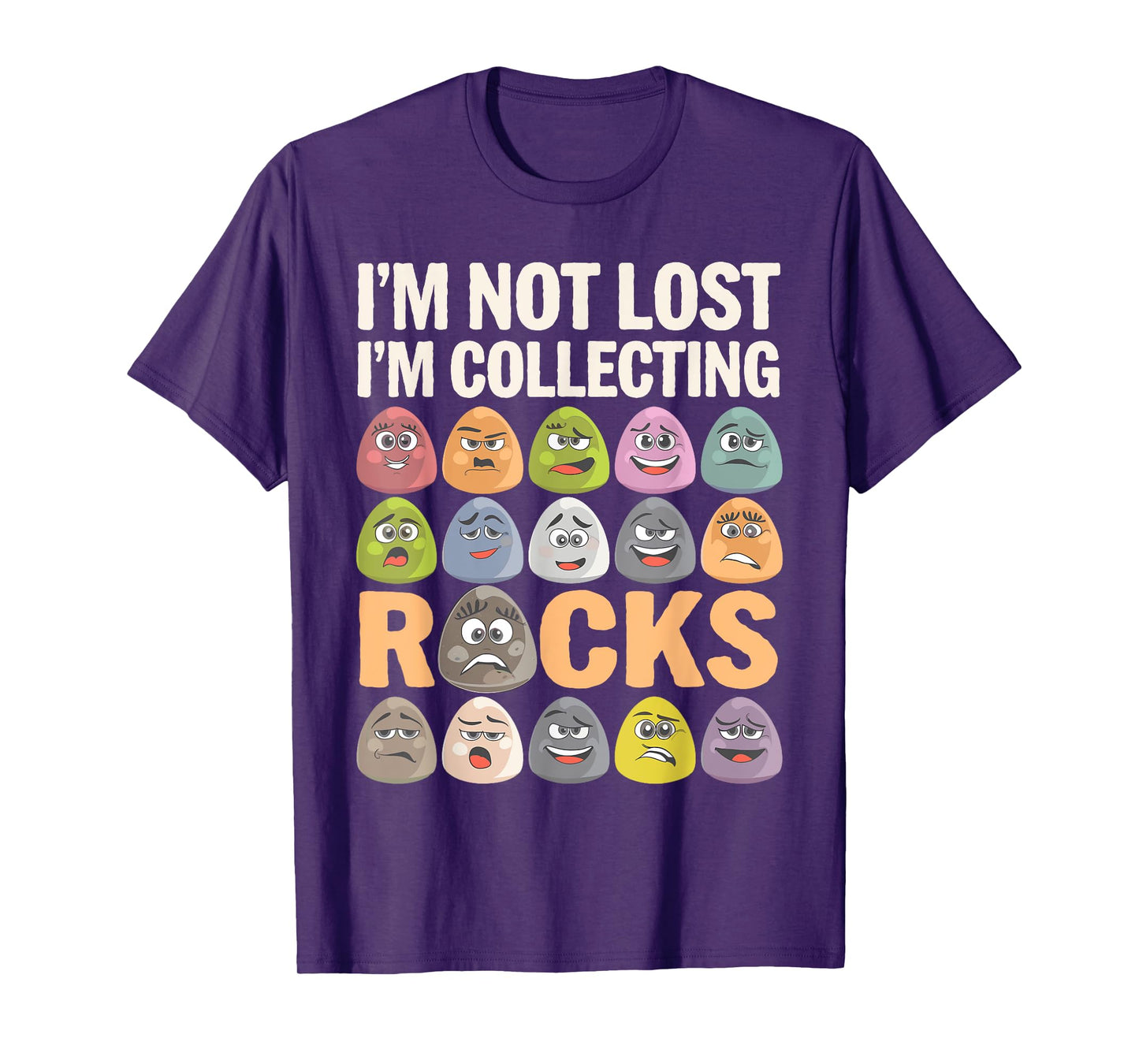 Stones Lover Cute I'm Not Lost I'm Collecting Rocks Joke Men T-Shirt