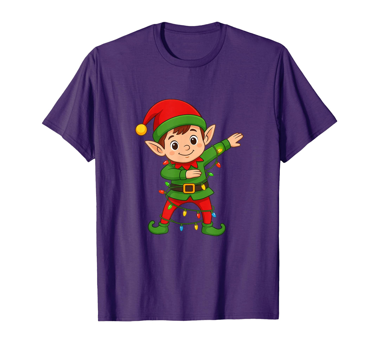 Dabbing Elf Shirt Costume Christmas Squad Men Boy Kids Xmas T-Shirt