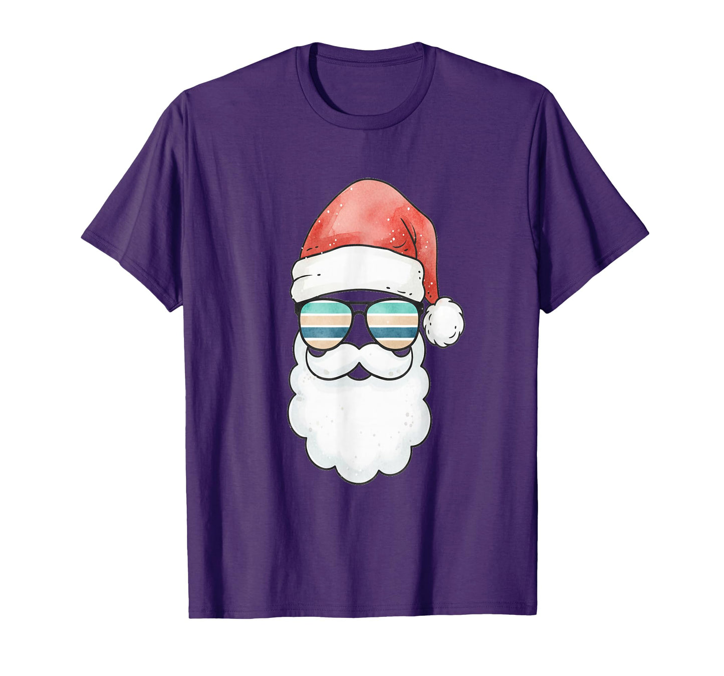 Cool Santa with Retro Shades Christmas Design T-Shirt