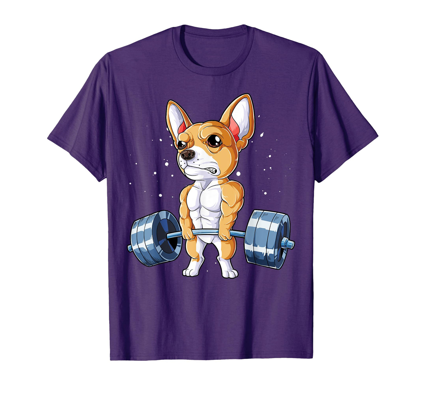 Chihuahua Weightlifting Funny Deadlift Men Fitness Gym Cute T-Shirt