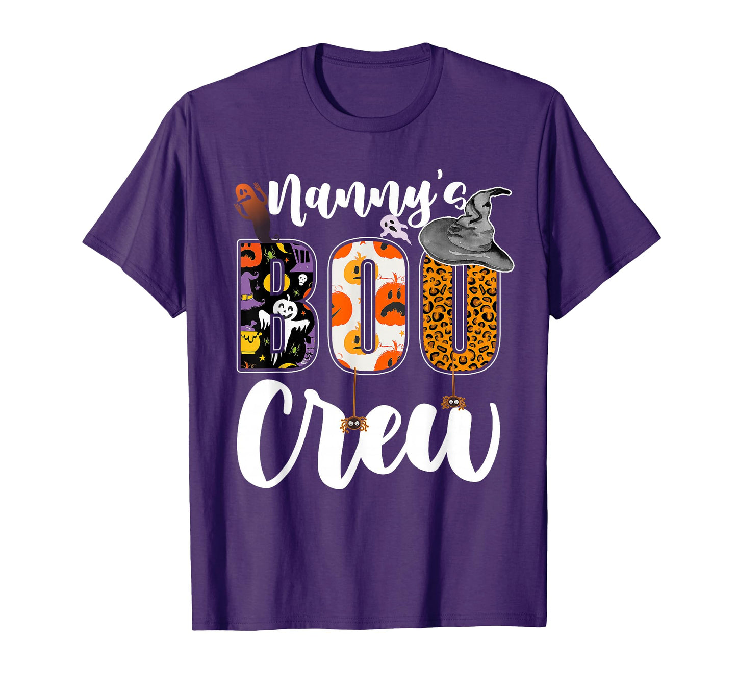 Nanny's Boo Crew Halloween Grandma Grandkids Matching T-Shirt