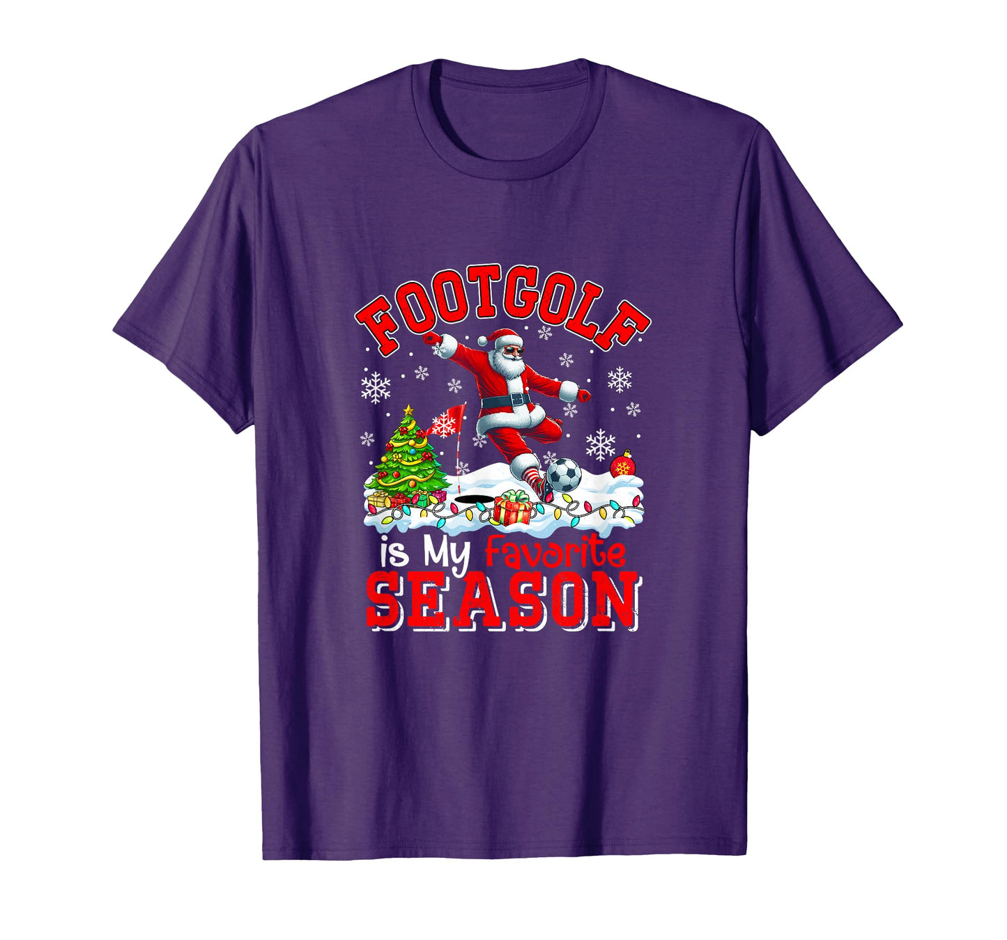 Footgolf is Favorite Season Costume Player Christmas Santa T-Shirt
