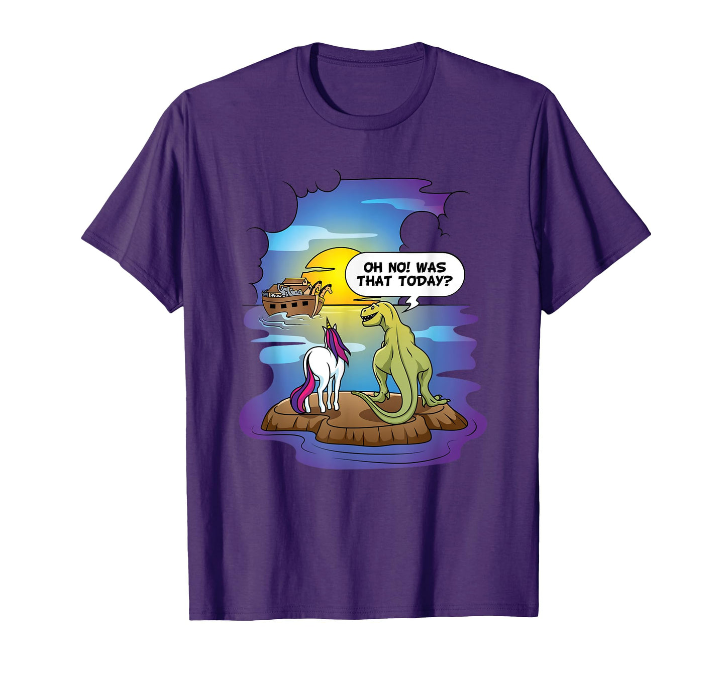 Christian Noah's Ark Bibble Pun Last Unicorn Dinosaur T-Shirt