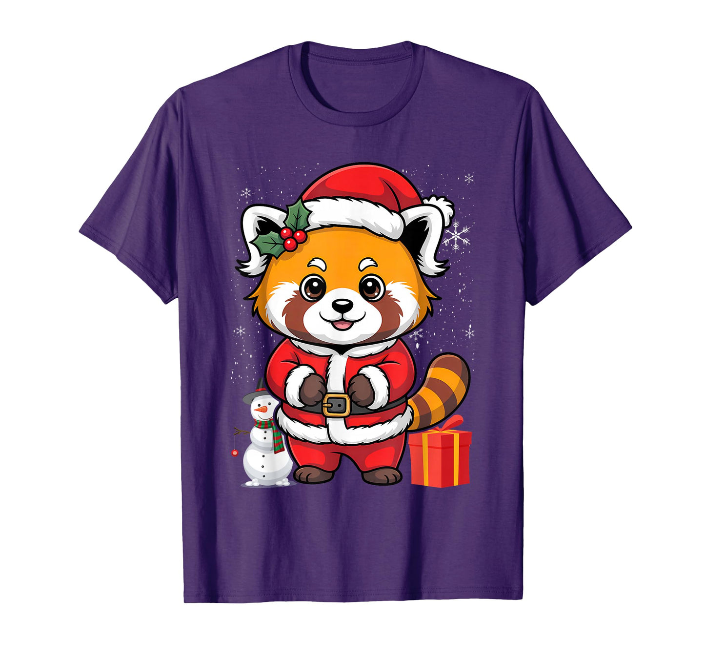 Red Panda Santa Cute Christmas Hat for Pandabear Lovers T-Shirt