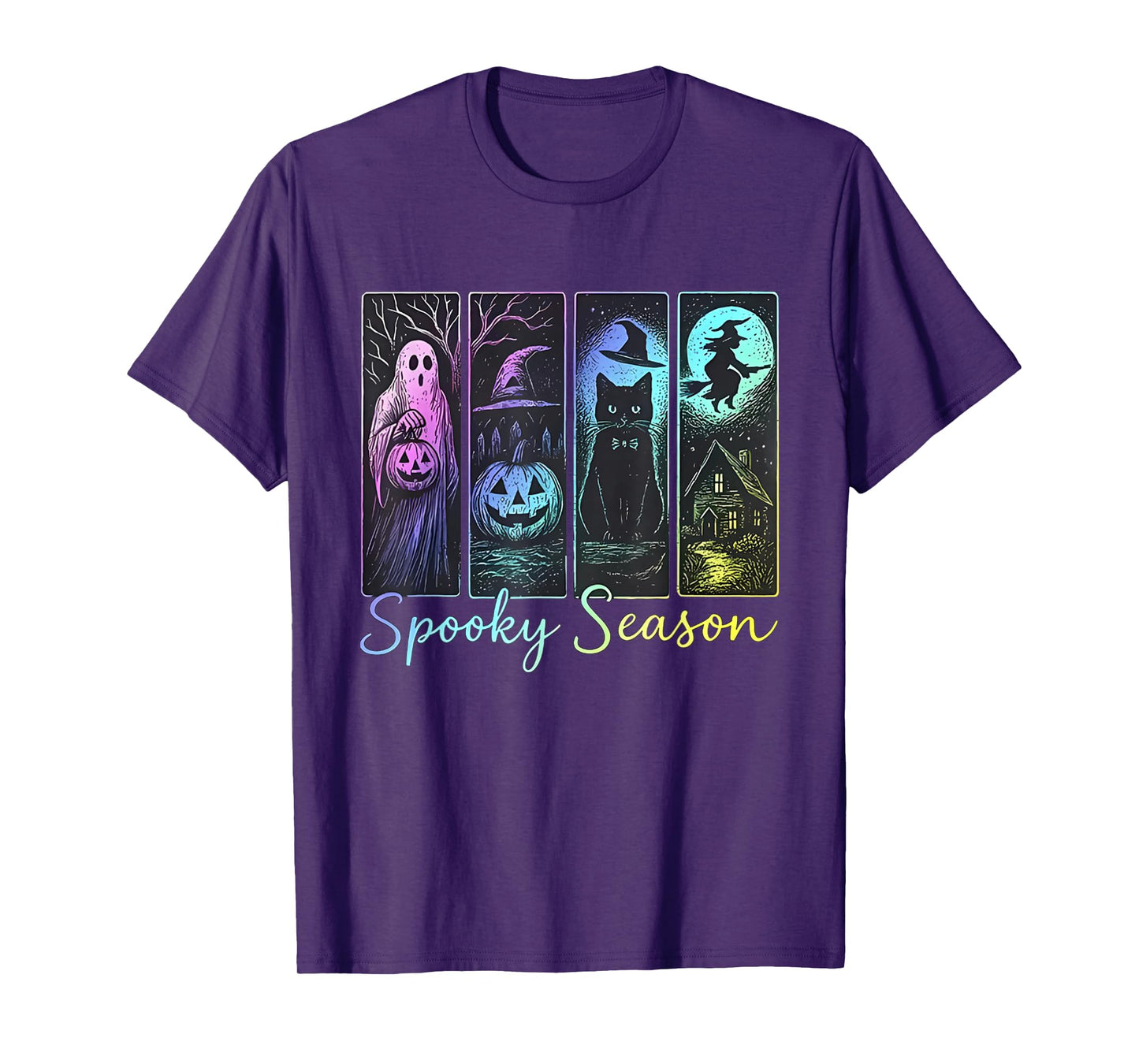 Spooky Season Vintage Halloween Horror Movie Design T-Shirt
