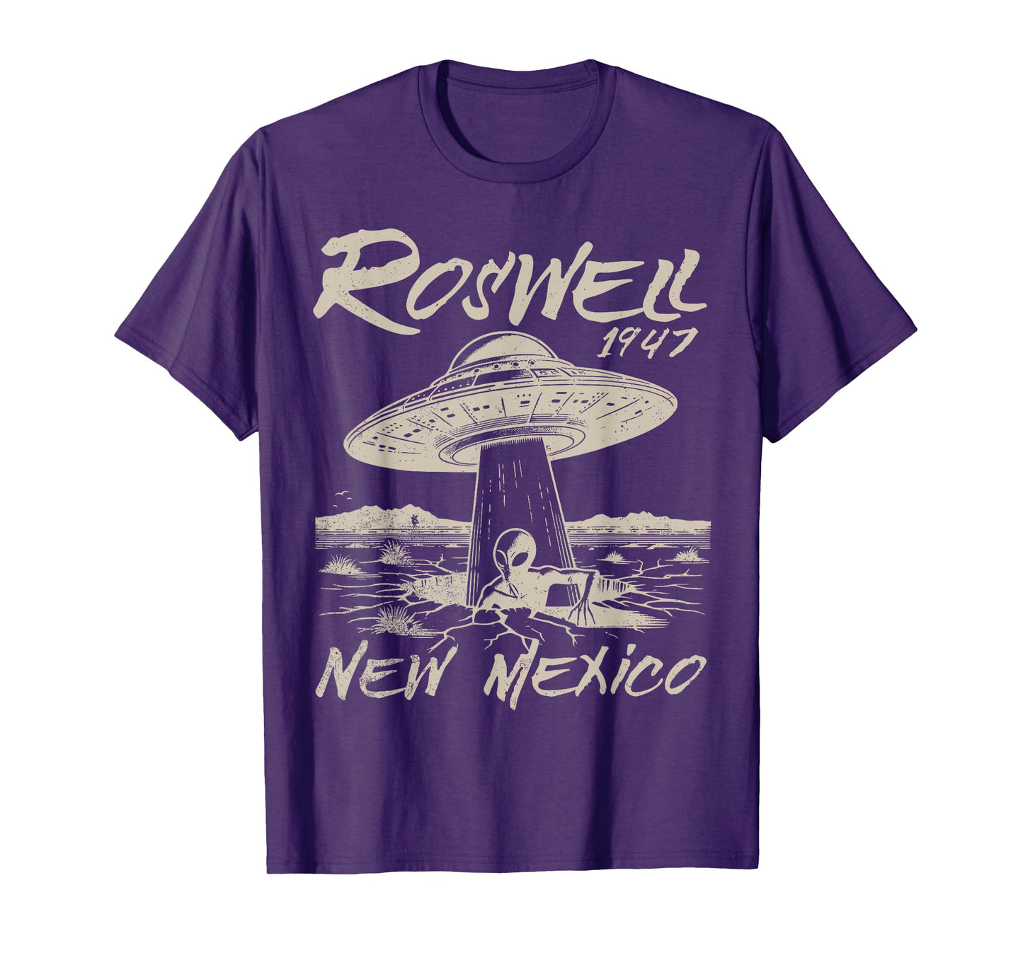 Roswell New Mexico 1947 Alien Abduction UFO Crash Vintage T-Shirt