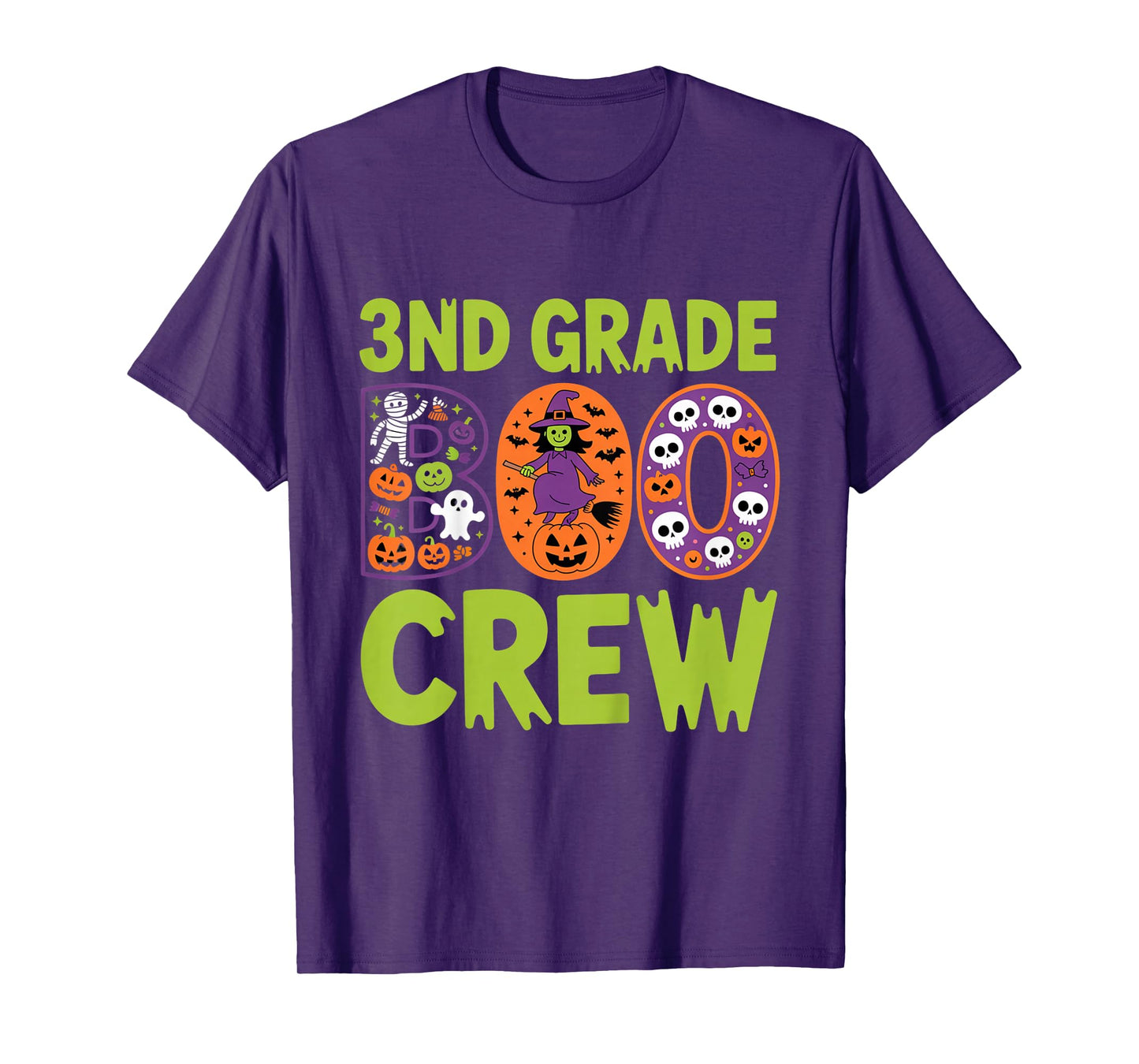 3rd Grade Boo Crew Halloween Classroom Outfit for Spooky Fun T-Shirt