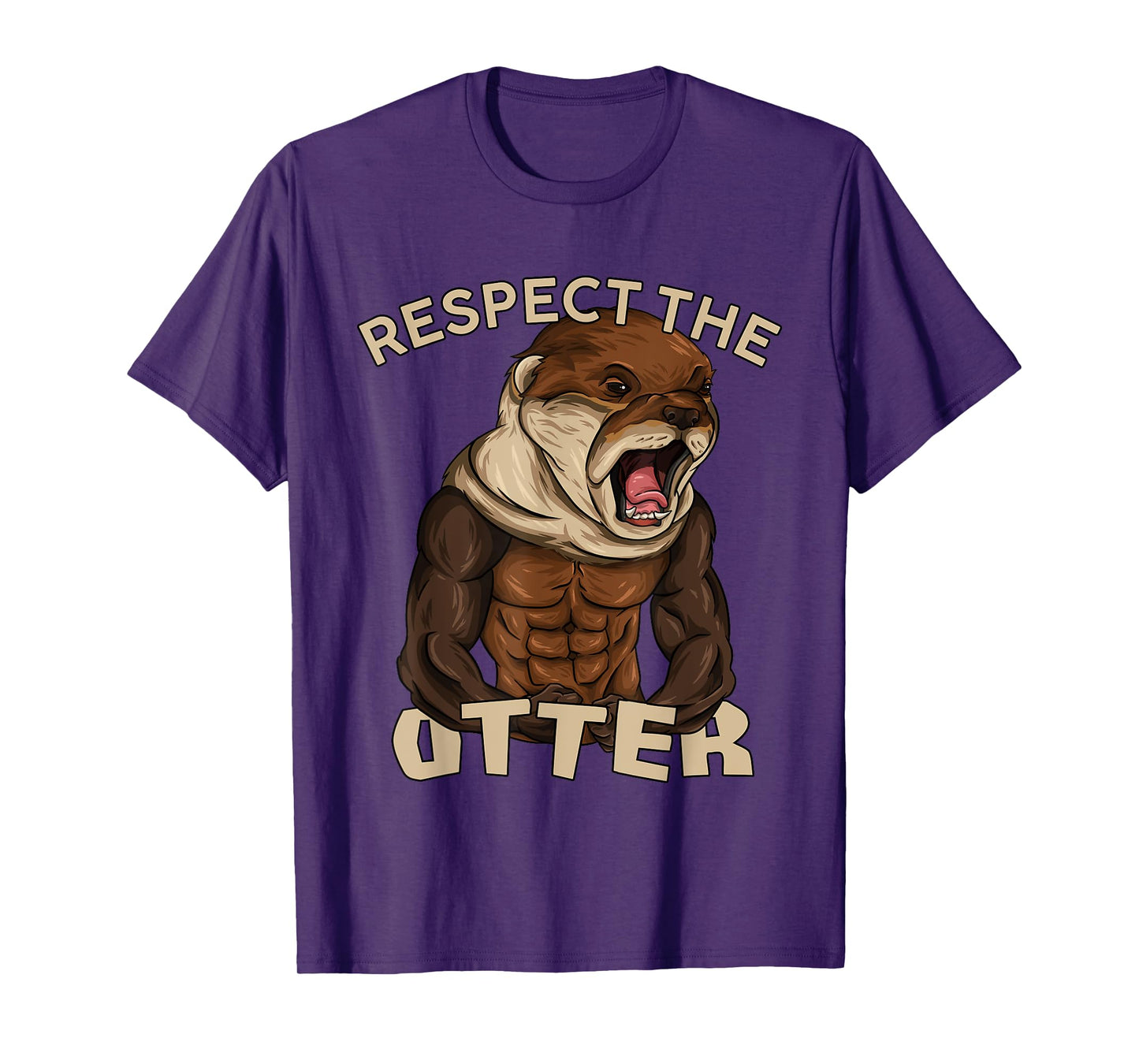 Respect The Otter - Muscular Fitness Bodybuilder Animal T-Shirt