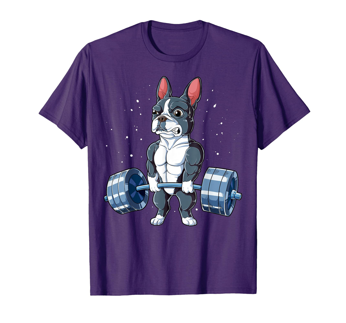 Boston Terrier Weightlifting Funny Deadlift Men Fitness Gym T-Shirt