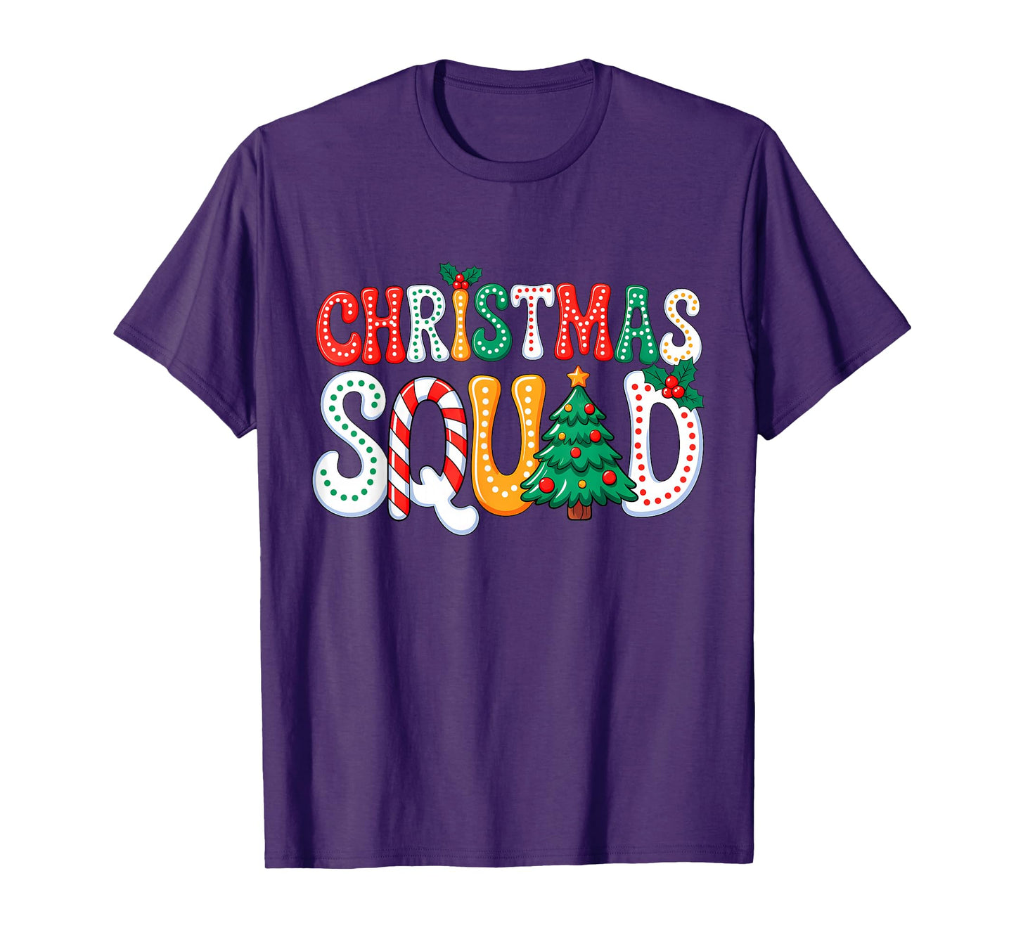 Groovy Christmas Squad Funny Xmas Tree Family Matching Pjs T-Shirt