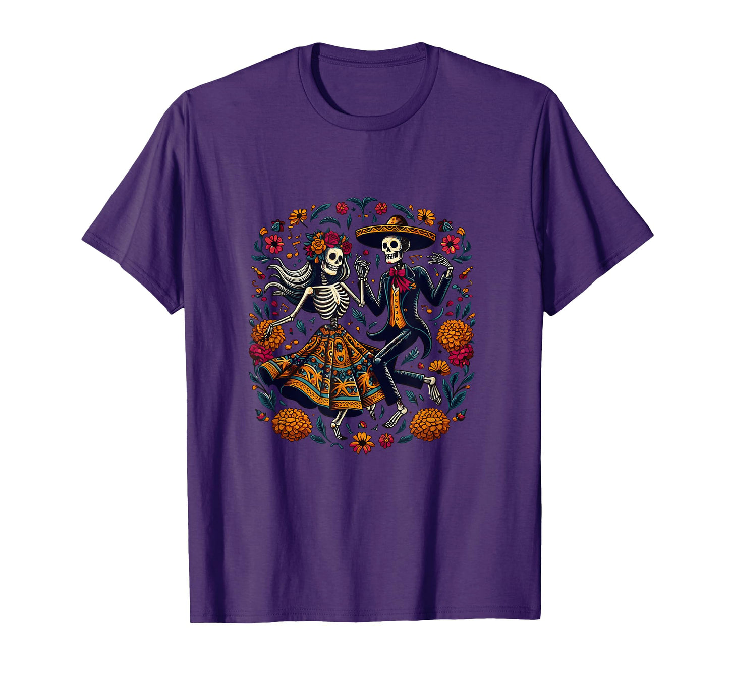 Dia De Los Muertos Skeletons Dancing Mexican Day Of The Dead T-Shirt