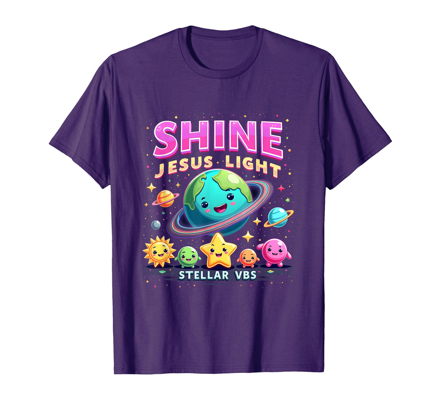 VBS 2025 Jesus Vacation School Camp Christian Stellar Space T-Shirt