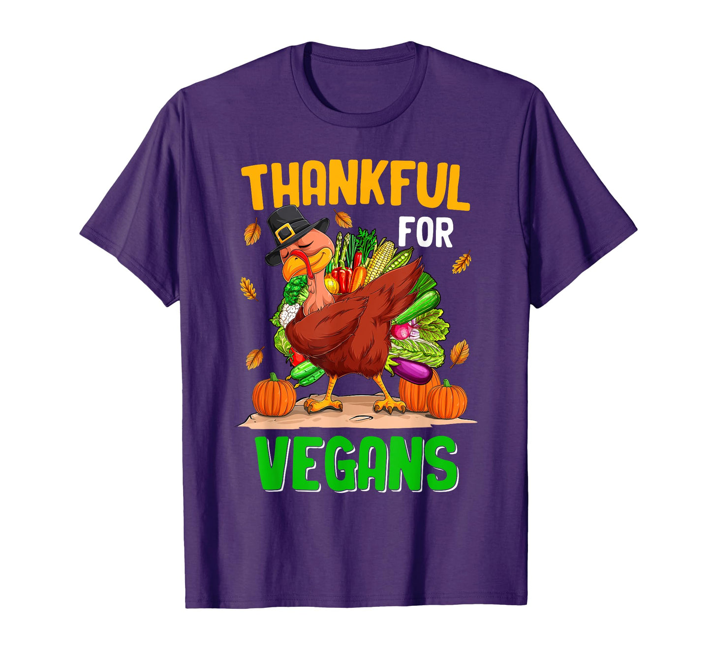 Funny Thanksgiving for Vegan Turkey Not Food T-Shirt - Unisex-Adults, Black, 3X-Large, Short Sleeve