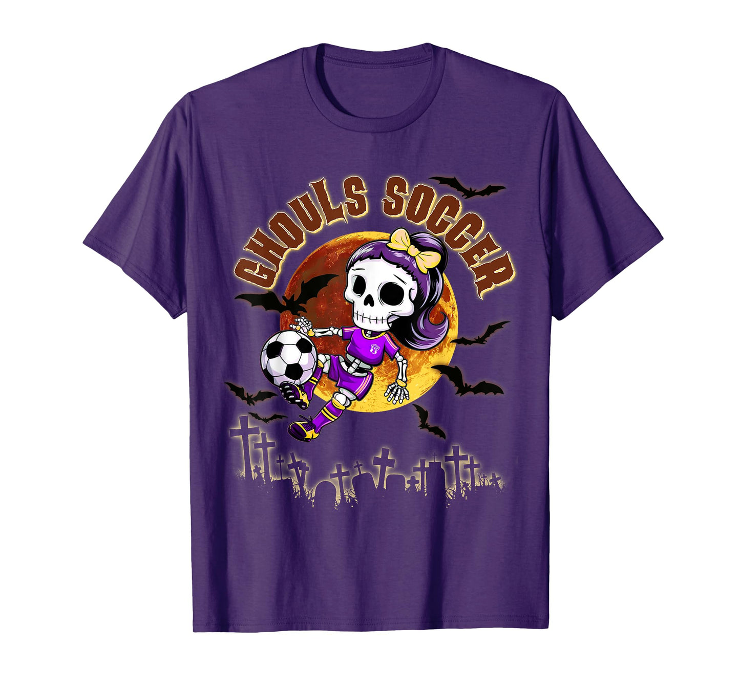 Halloween Soccer Girl for Teen Girls October Trick or Treat T-Shirt