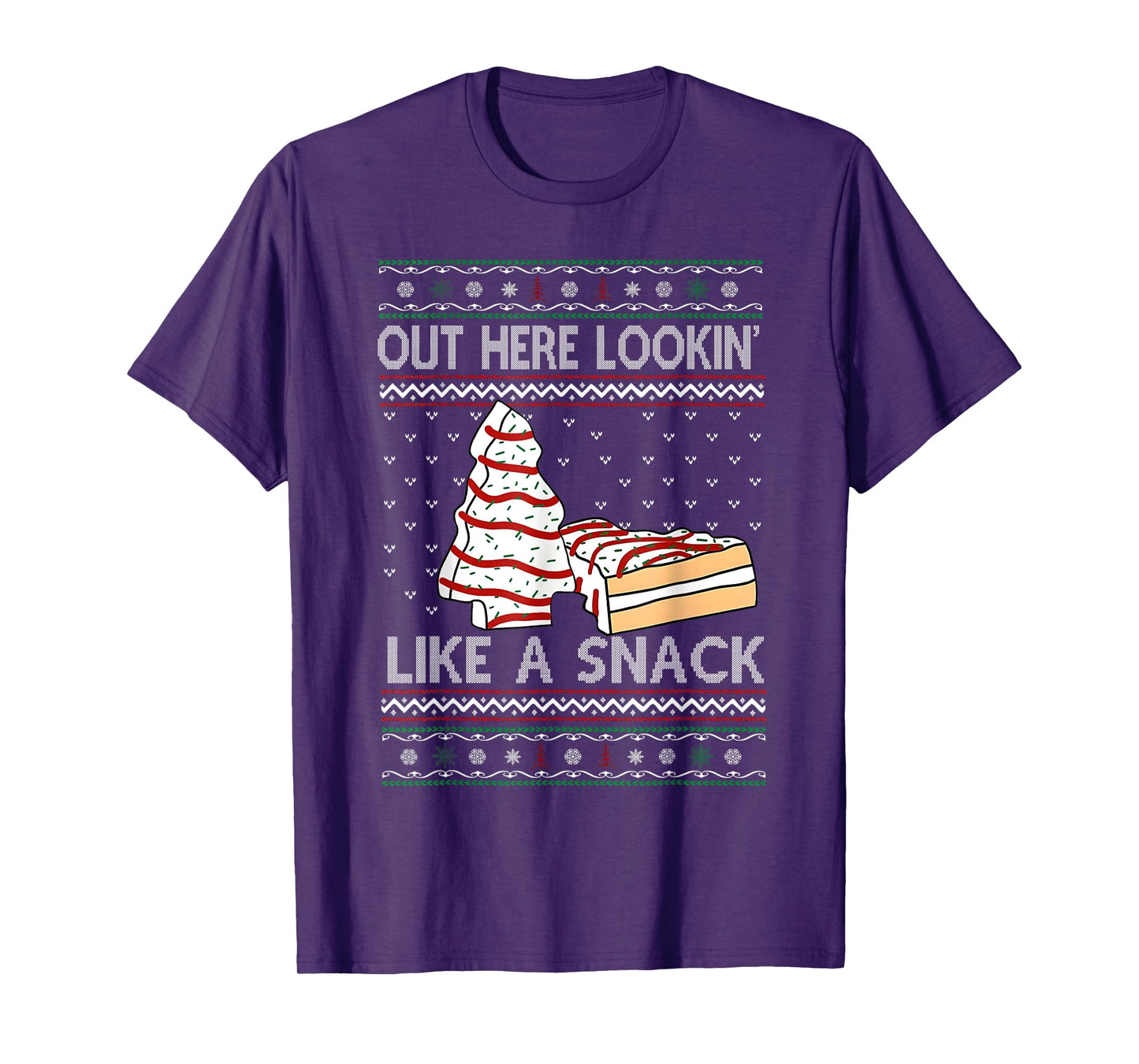 Out Here Lookin' Like A Snack Debbie Cakes Christmas Tree T-Shirt