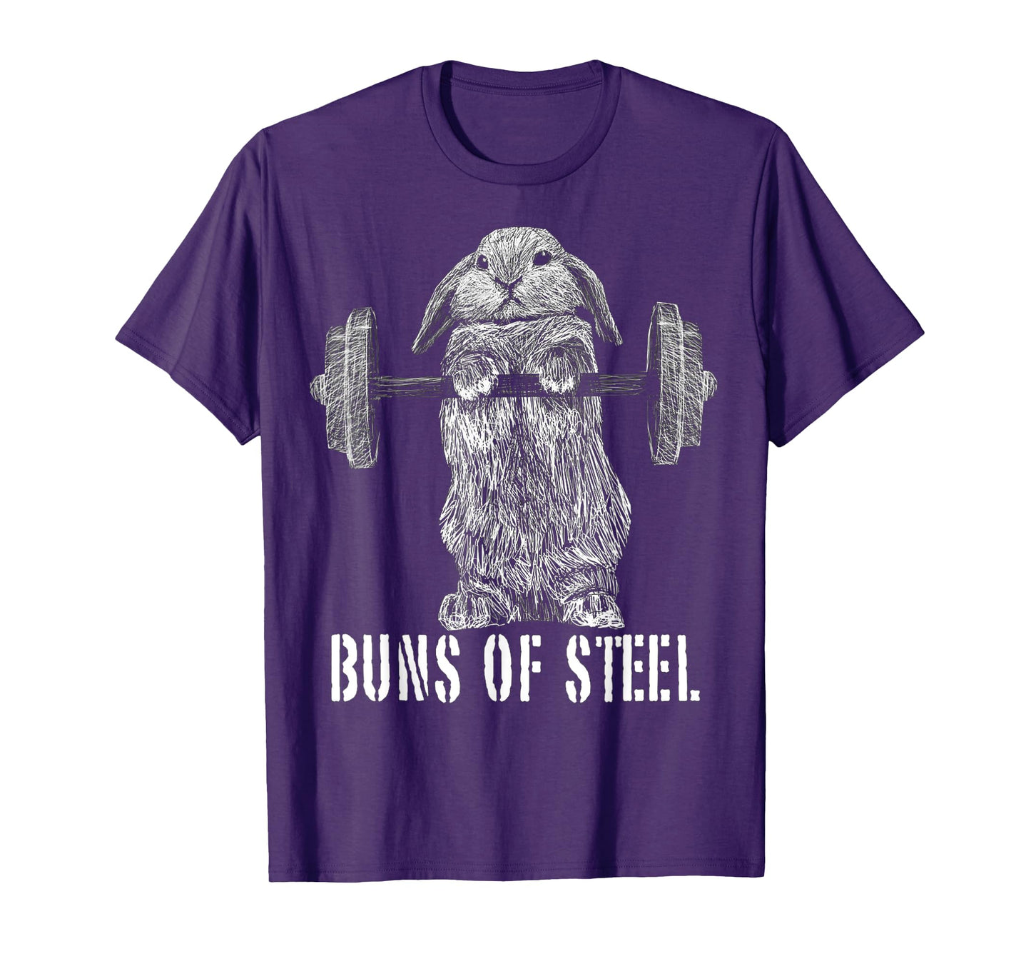 Funny Workout Buns Of Steel Bunny Rabbit Gym Squat Gift T-Shirt