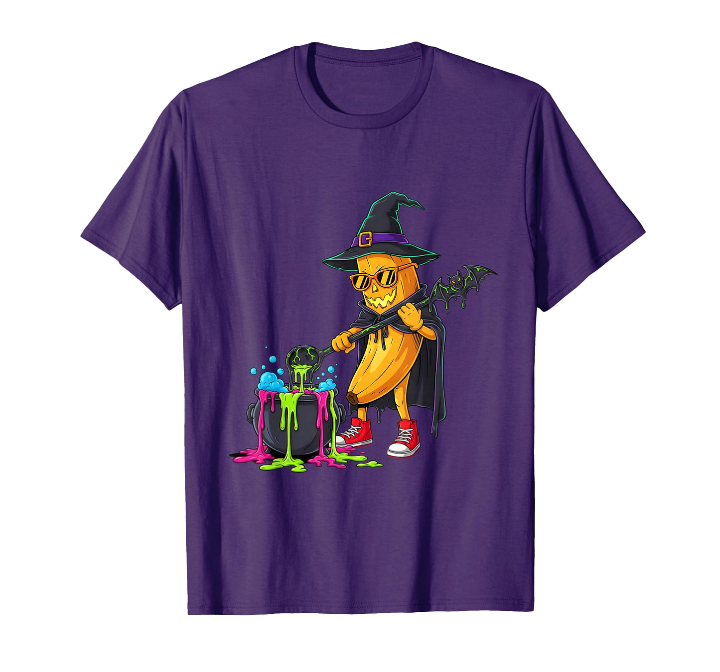 Cool Banana Witch Cauldron Halloween Costume T-Shirt