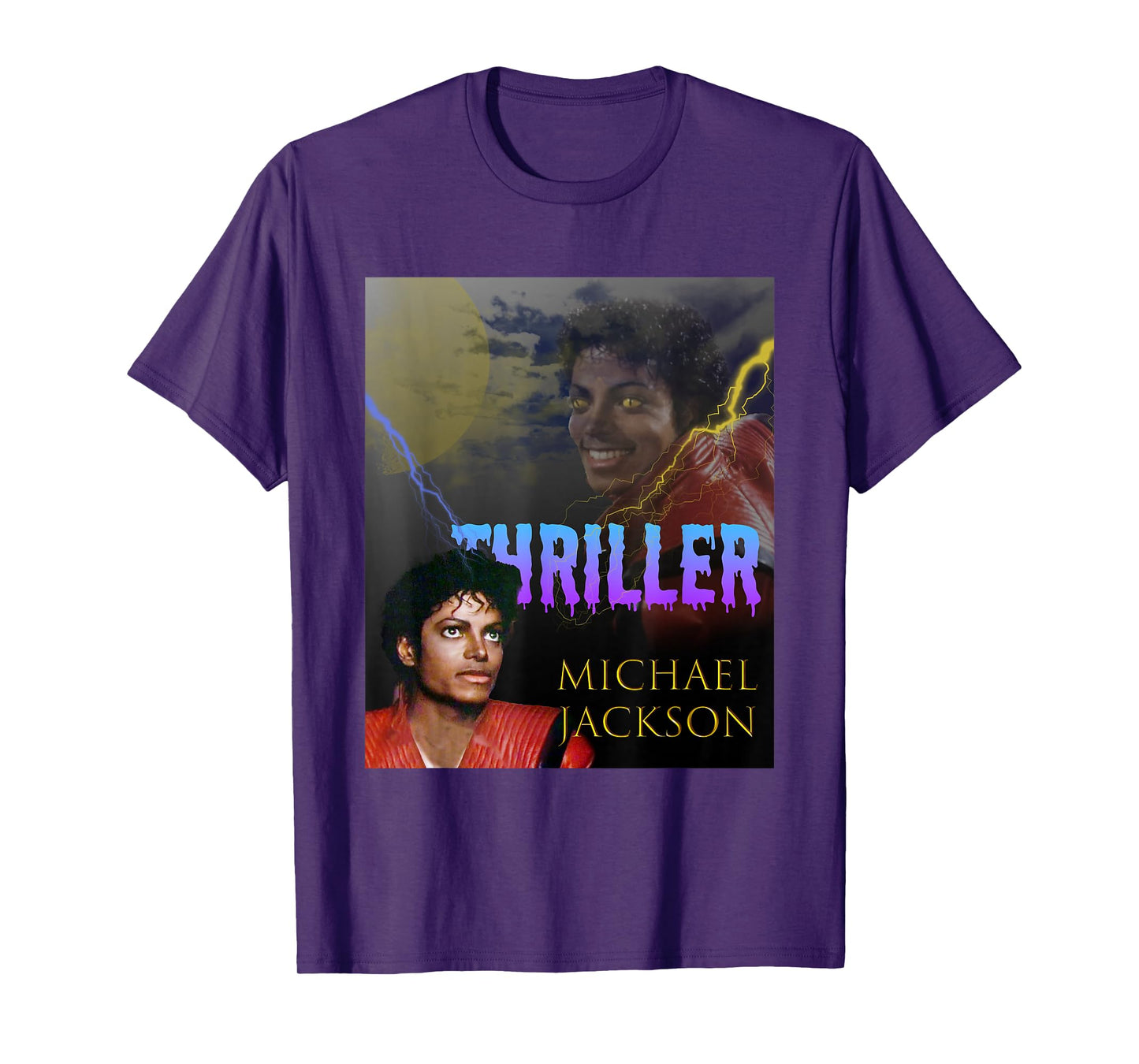 The King of POP MJ-067 Thriller Unisex-Child T-Shirt, Black, Small, Short Sleeve, Classic Fit, Polyester 100%