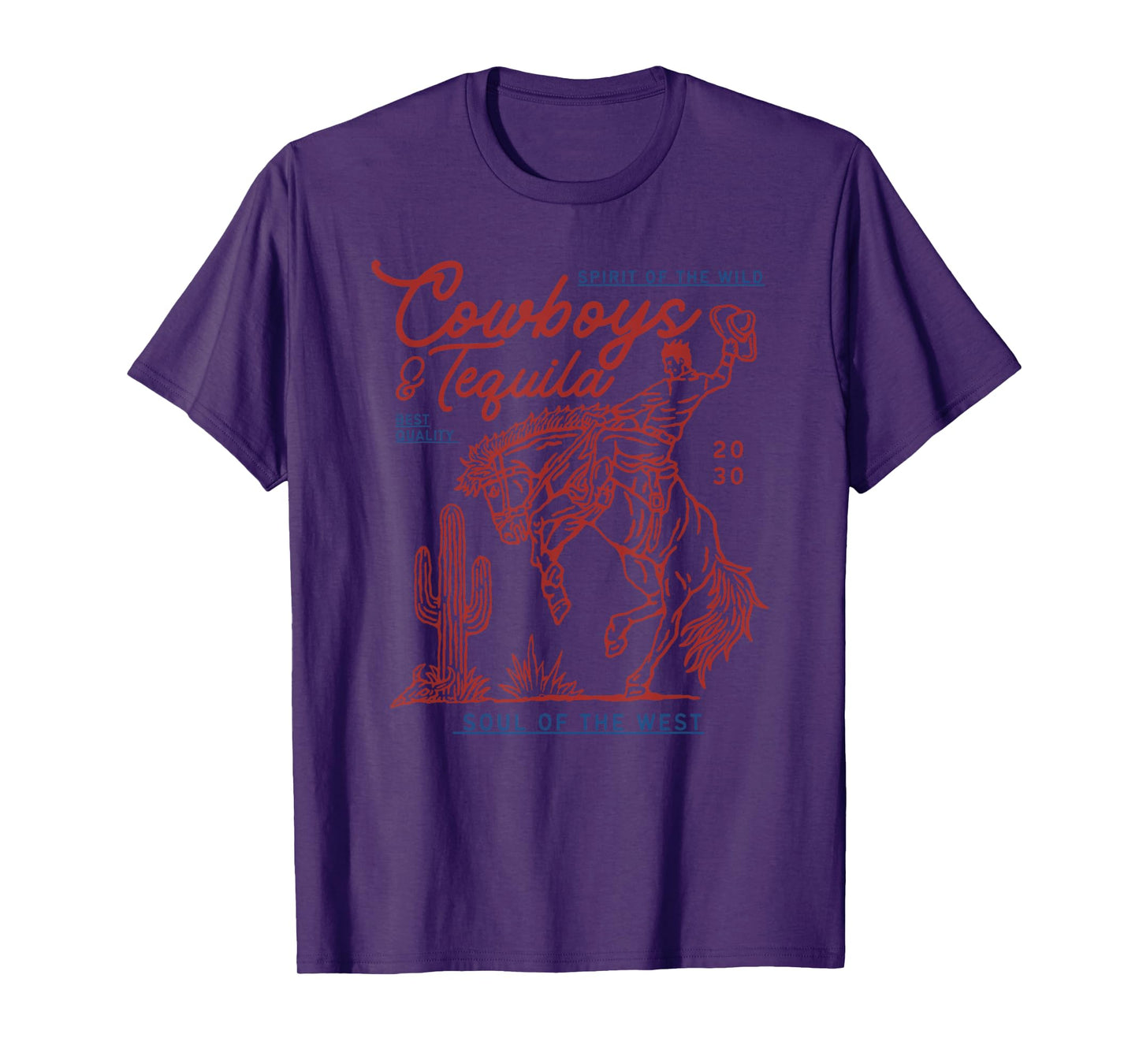 Texas Cowboys And Tequila Vintage Country Rodeo T-Shirt