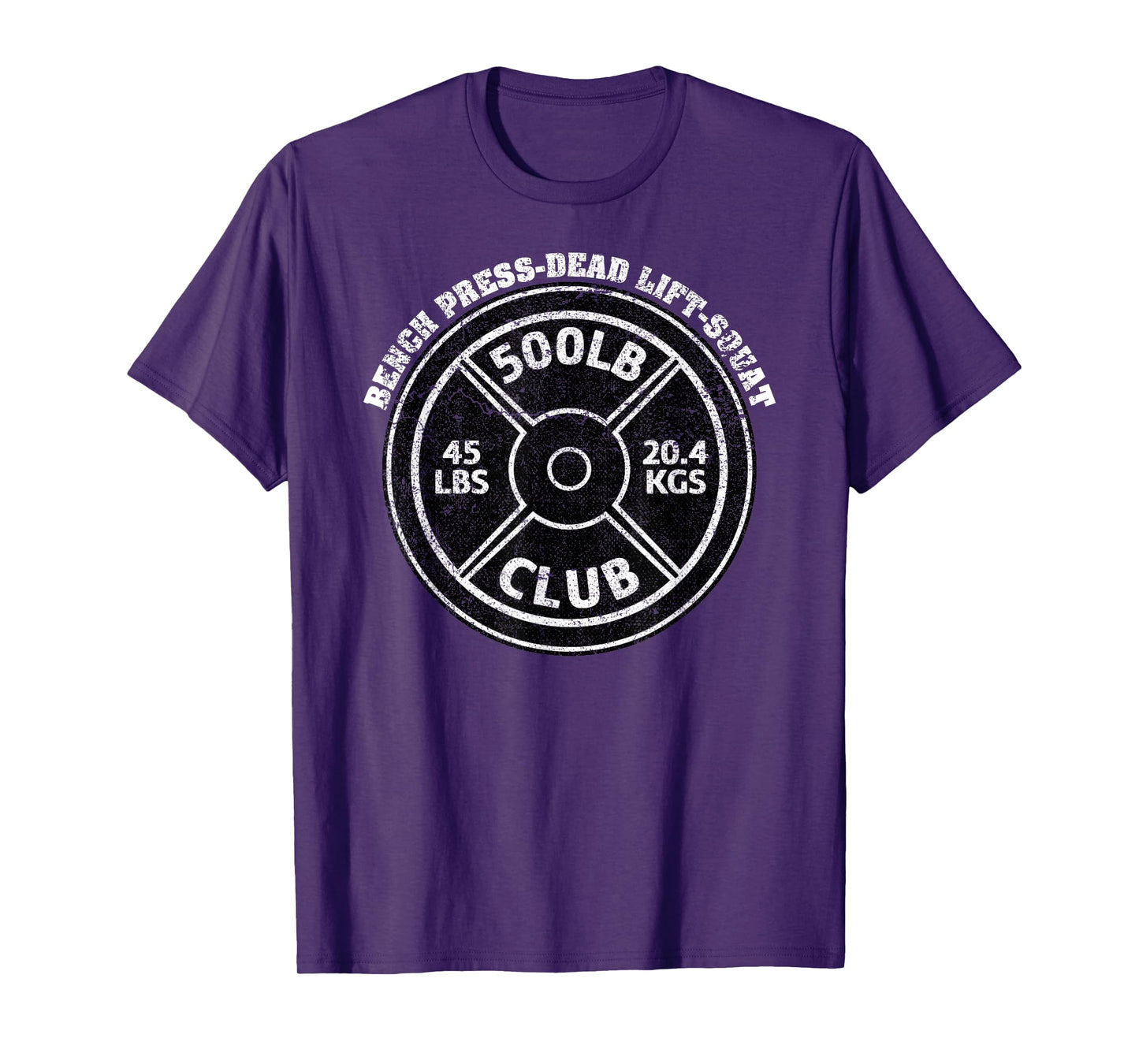 500 Lbs Pound Club Gym Weightlifting Dead Lift Bench Press T-Shirt