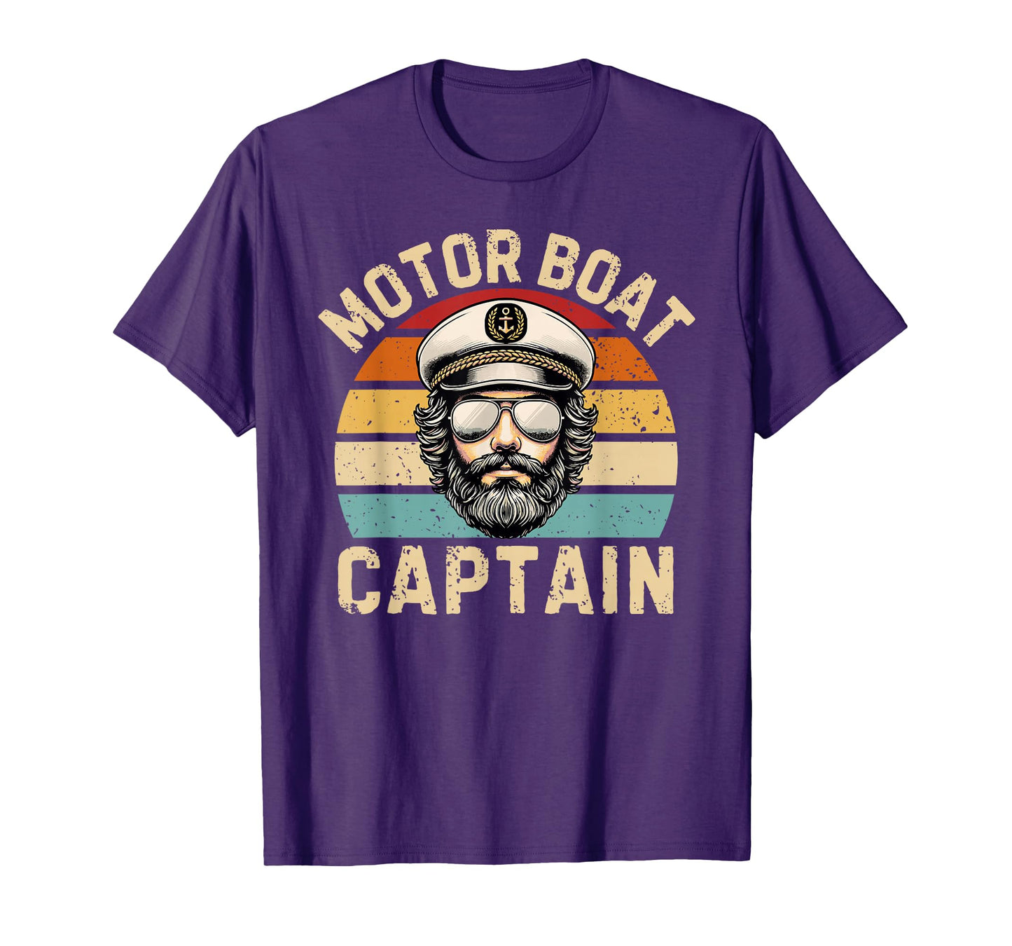 Funny Retro Motor Boat Captain T-Shirt