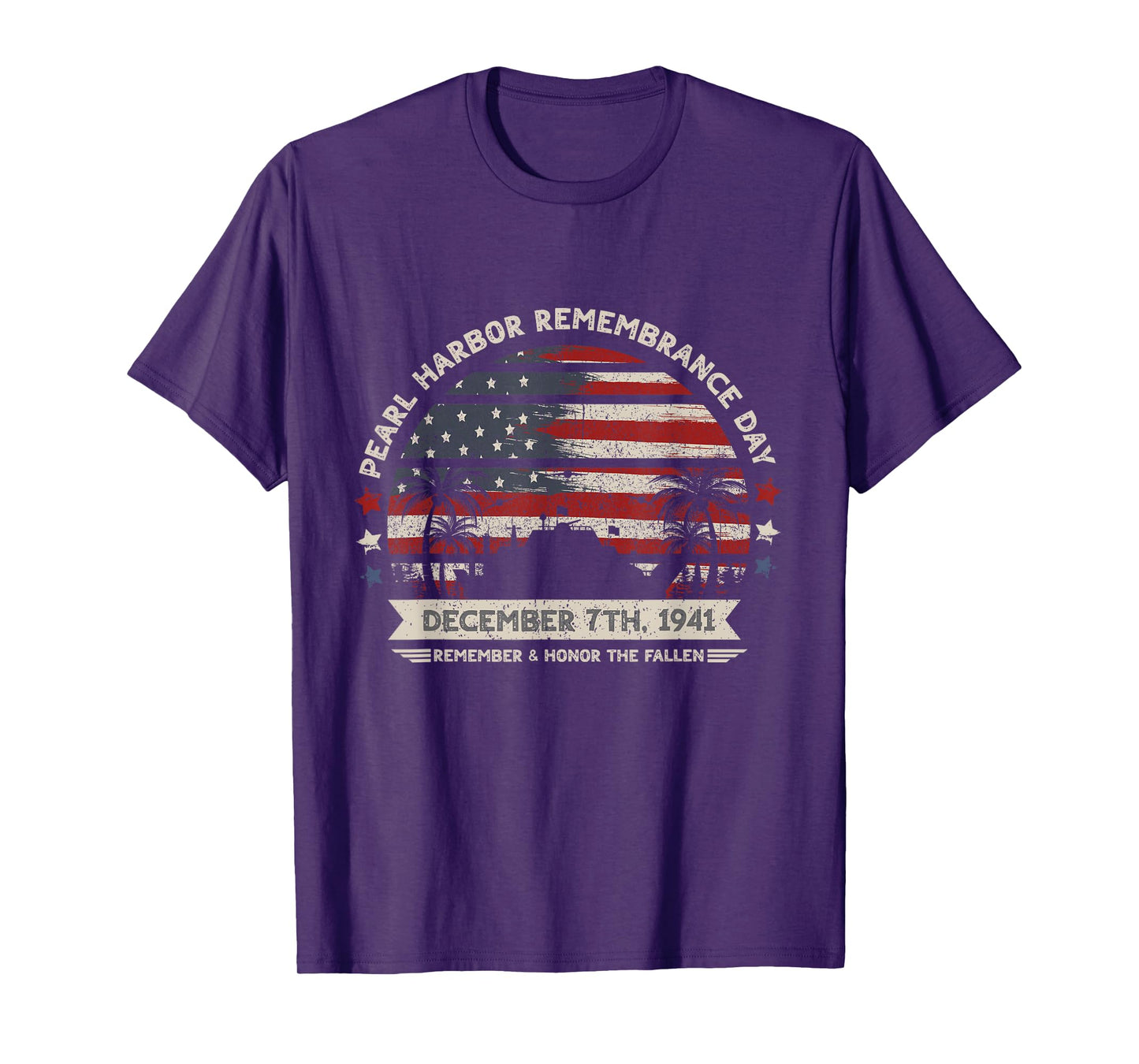 Vintage Hawaii USA Flag Tee, Pearl Harbor Memorial Day Gift T-Shirt