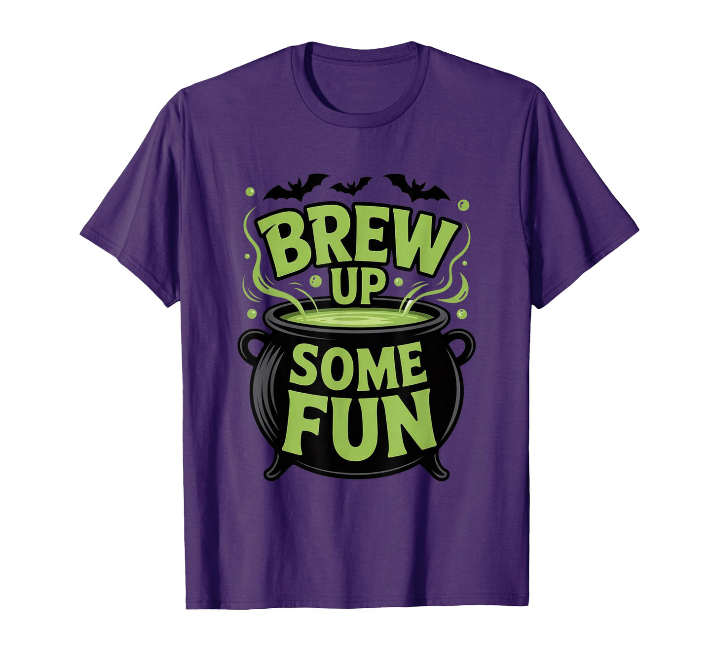 Brew Up Some Fun Halloween Shirt Witch Cauldron Tee T-Shirt
