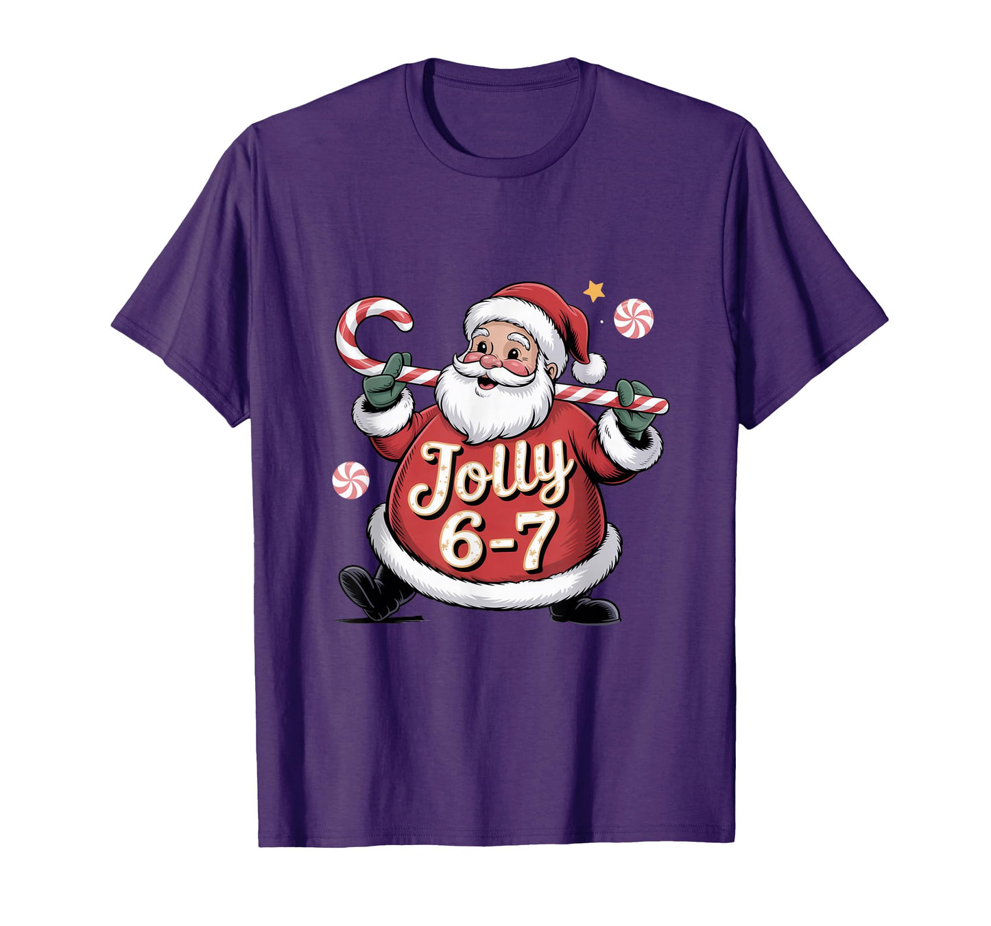 Santa 6 7 Six Seven Meme Christmas Women Men Kids T-Shirt