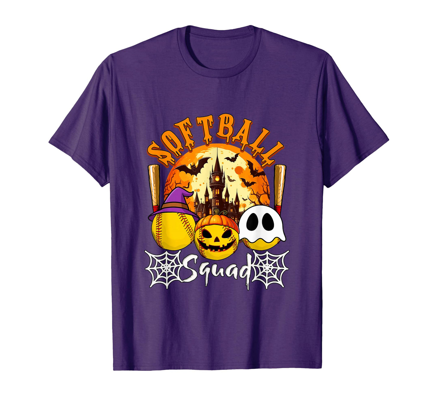 Softball Squad Halloween Three Horror Balls Costume Player T-Shirt