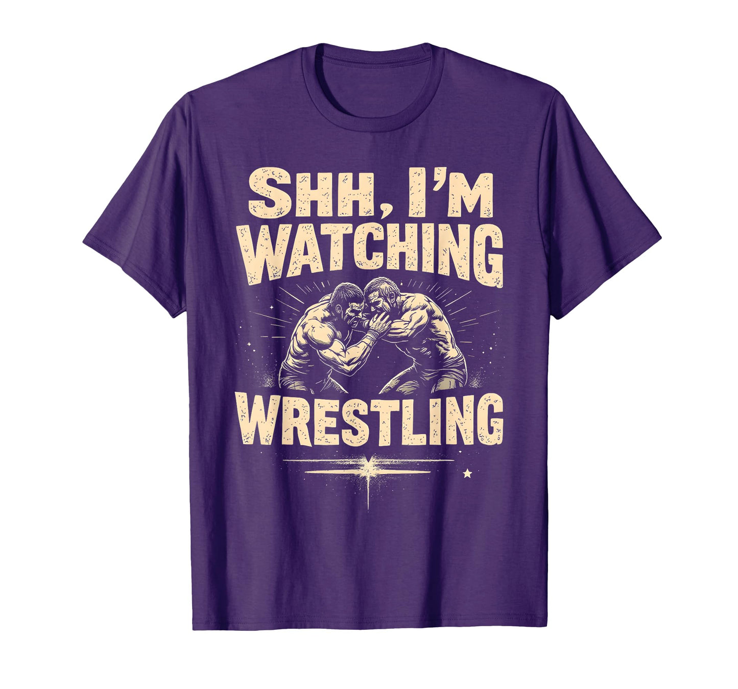 Shhh I'm Watching Wrestling Funny Wrestling Fan T-Shirt