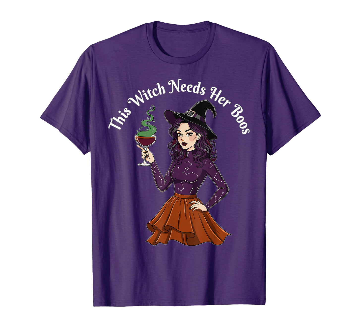 This Witch Needs Her Boos | Funny Halloween Design T-Shirt