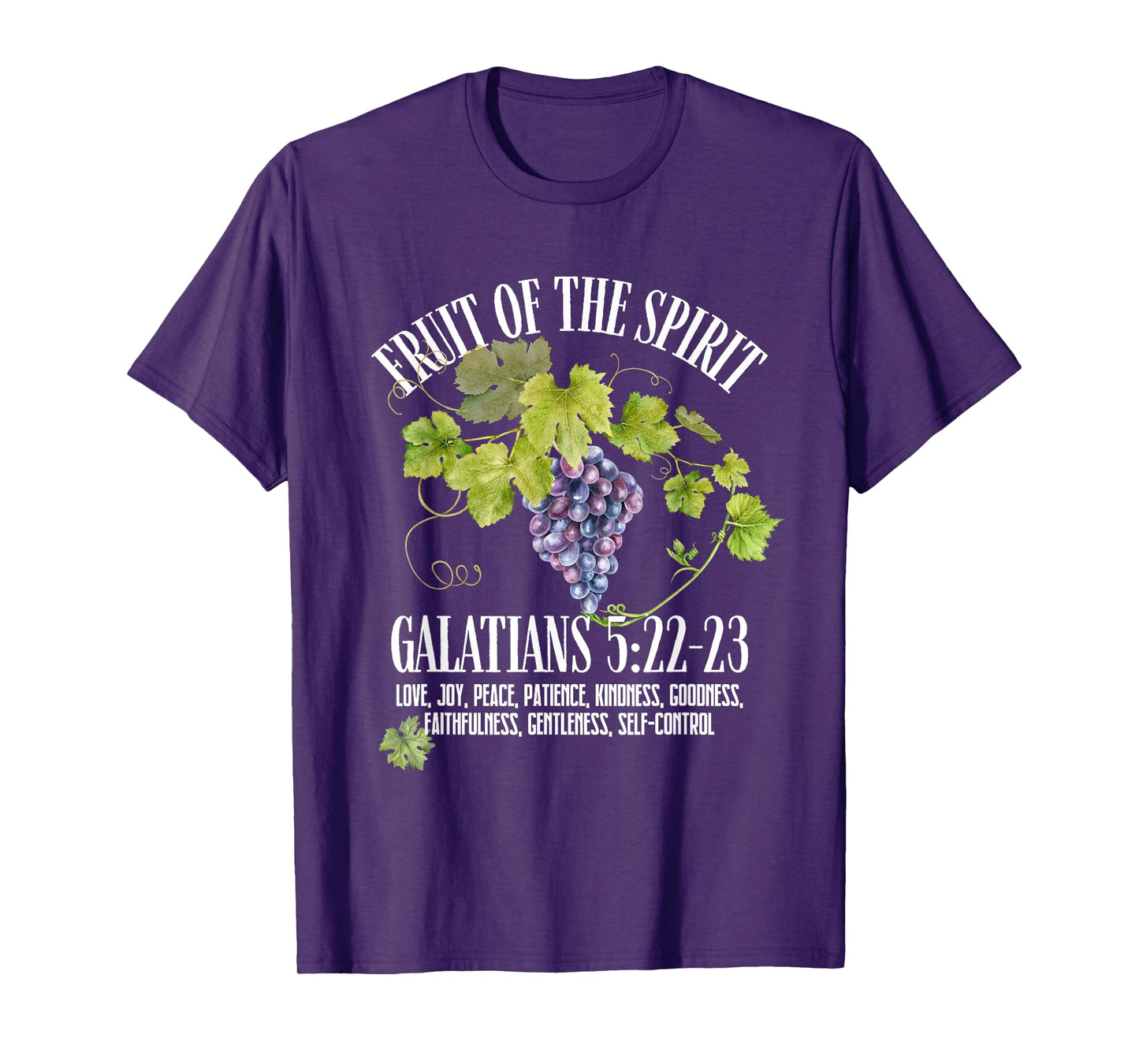 Vintage Grapes Retro Fruit Of The Spirit Bible Christian T-Shirt