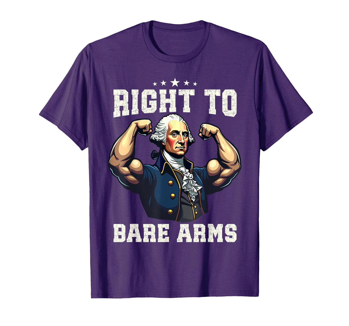 Right To Bare Arms 4th Of July Funny Gym Workout Fitness T-Shirt