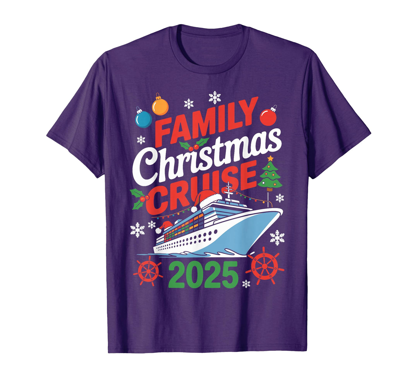 Family Christmas Cruise 2025 Holiday Vacations for Men Women T-Shirt