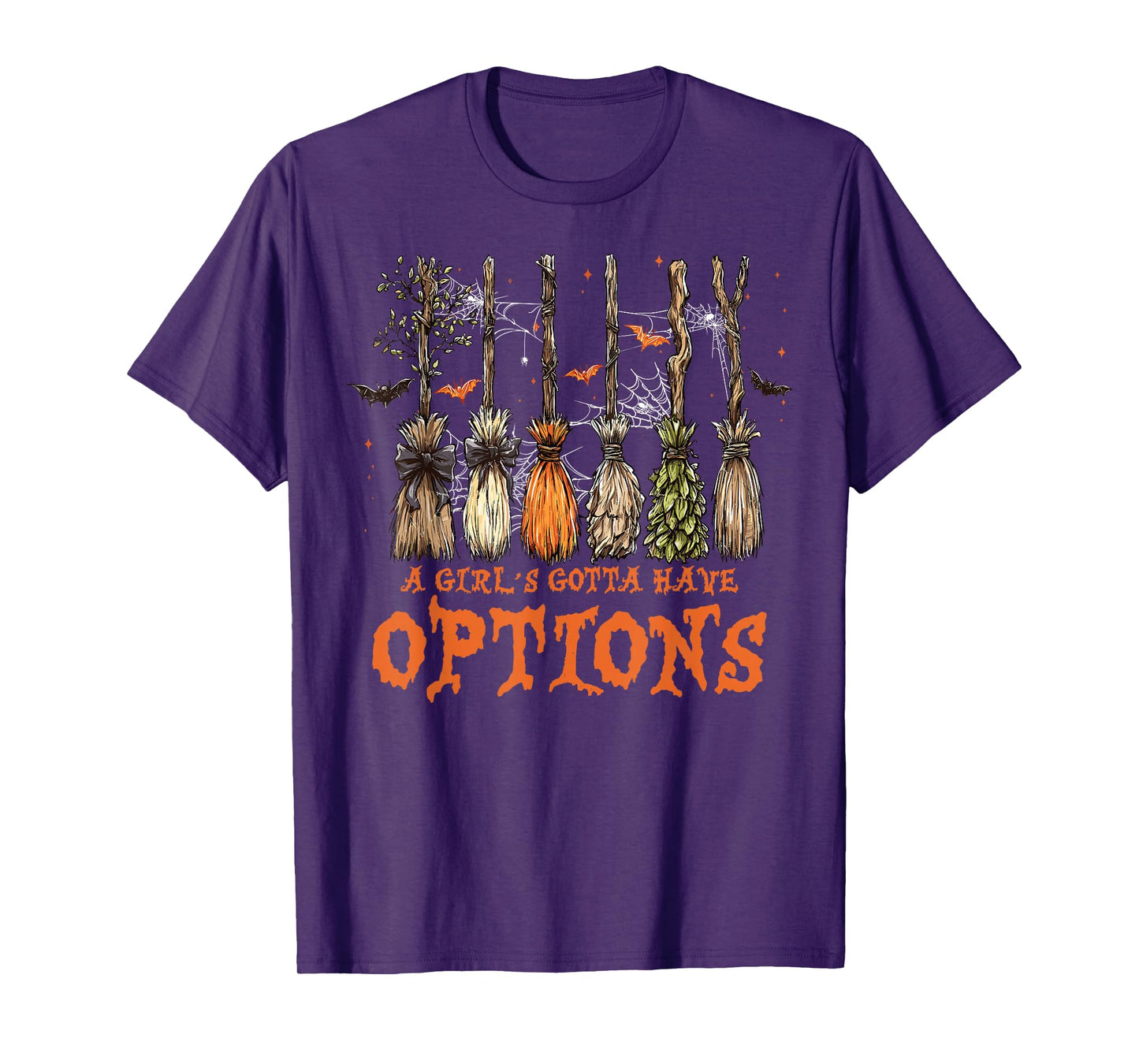 Retro A Girl’s Gotta Have Options Spooky Witches Halloween T-Shirt