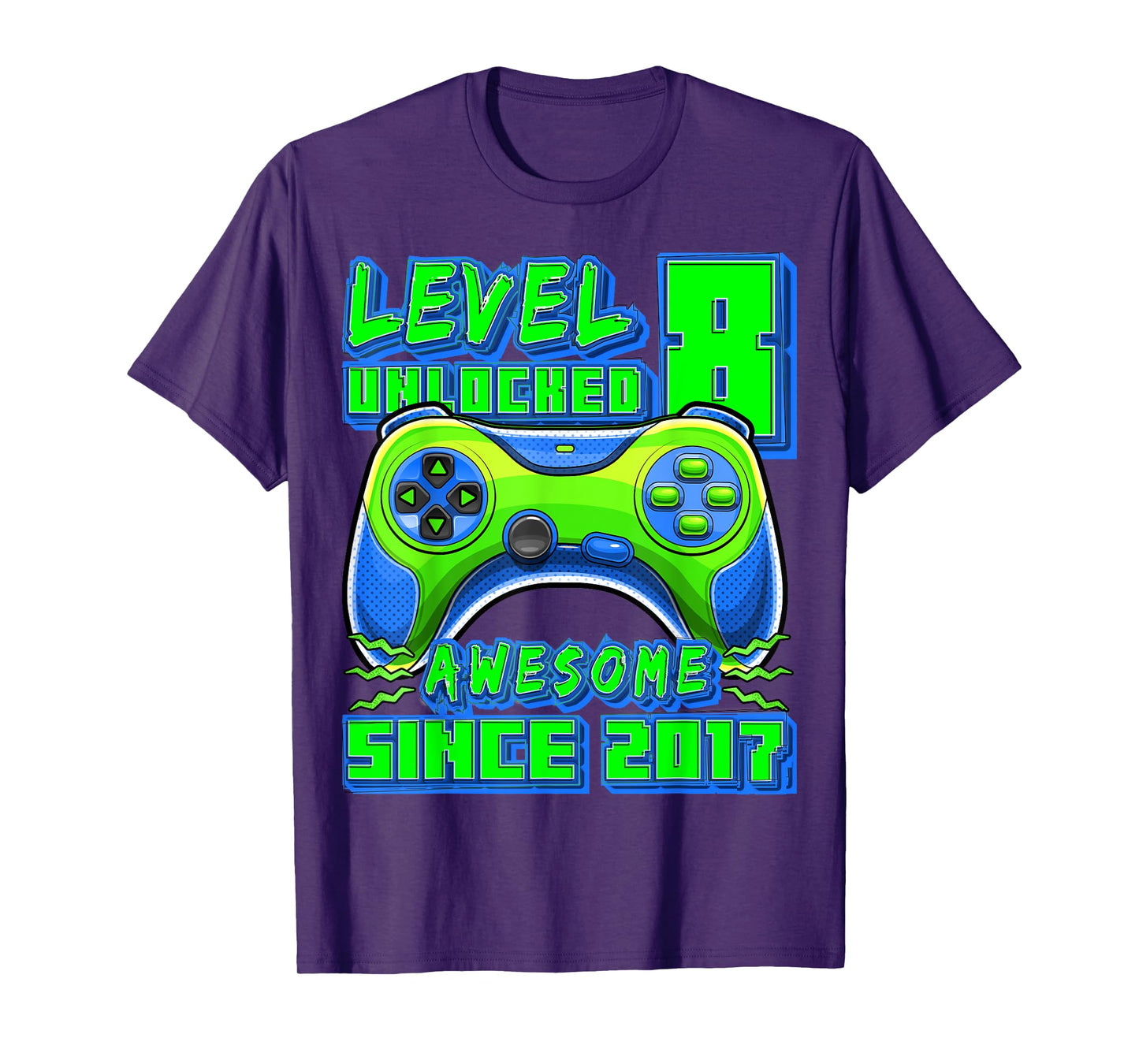 8th Birthday Boy Level 8 Gamer 8 Year Video Game Party T-Shirt