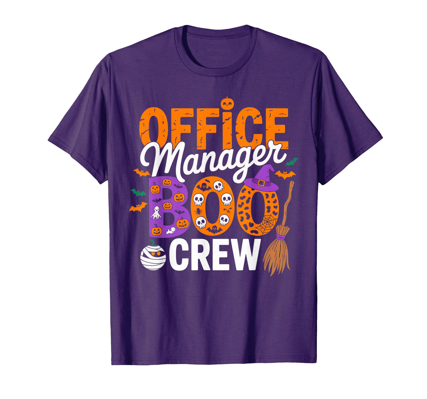 Office Manager Boo Crew Halloween Matching Spooky Outfit T-Shirt