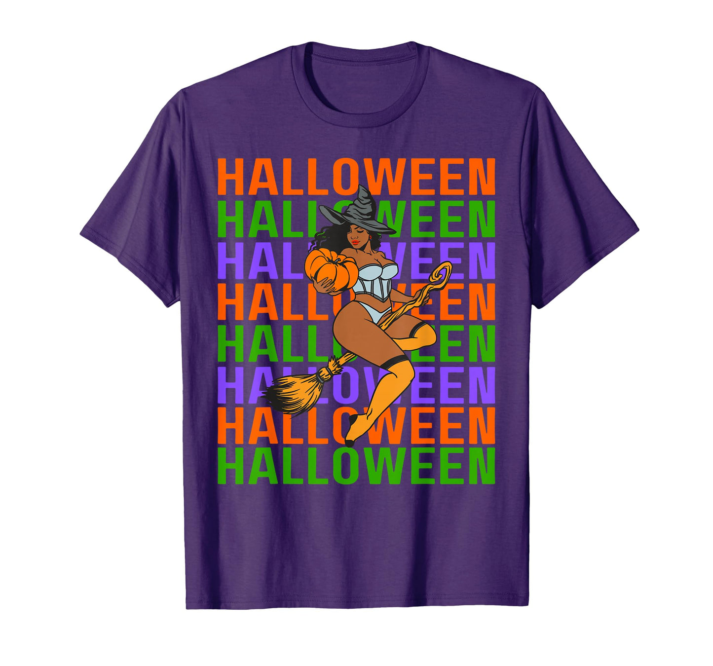 Funny Melanin Halloween Black Girl Magic Scary Blood Costume T-Shirt