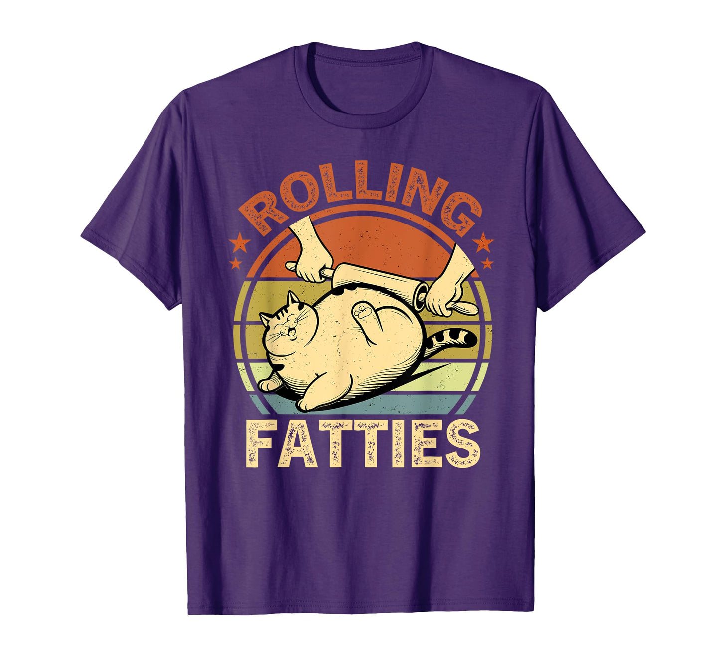 Rolling Fatties Cat Funny Cat Lover Kitty Cat Men Women Boys T-Shirt