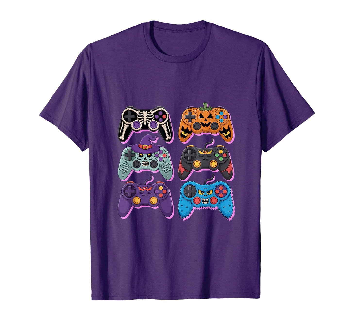 Halloween Skeleton Zombie Gaming Controllers Mummy Boys Kids T-Shirt