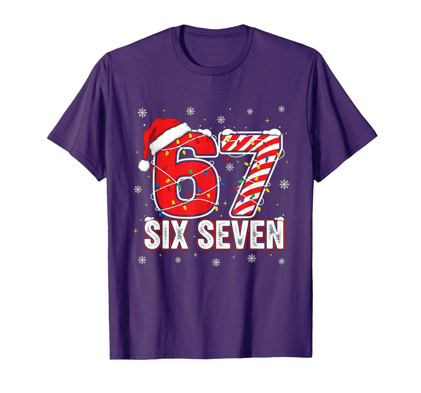 Funny Six Seven 67 Christmas Holiday Women Kids Xmas T-Shirt