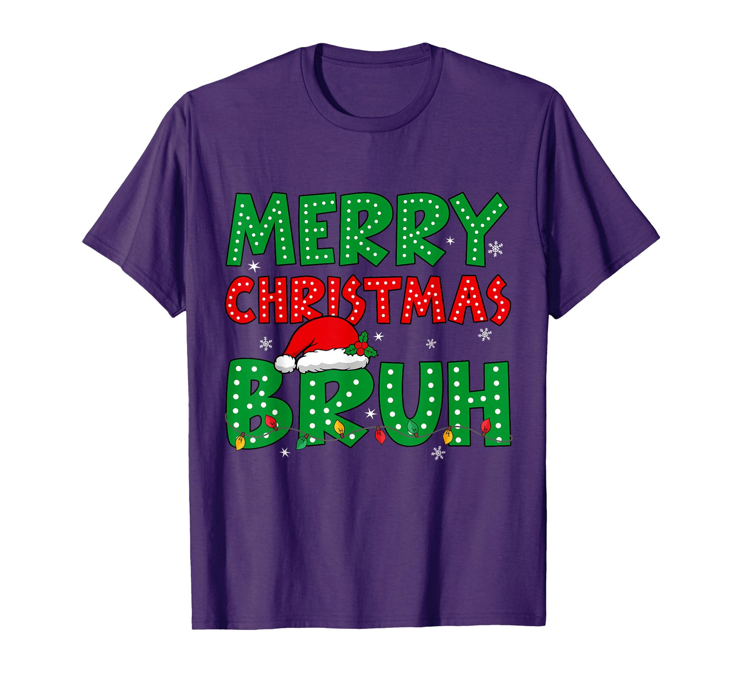 Bruh Meme Funny Saying Bro Greeting Teens Boys Men Christmas T-Shirt
