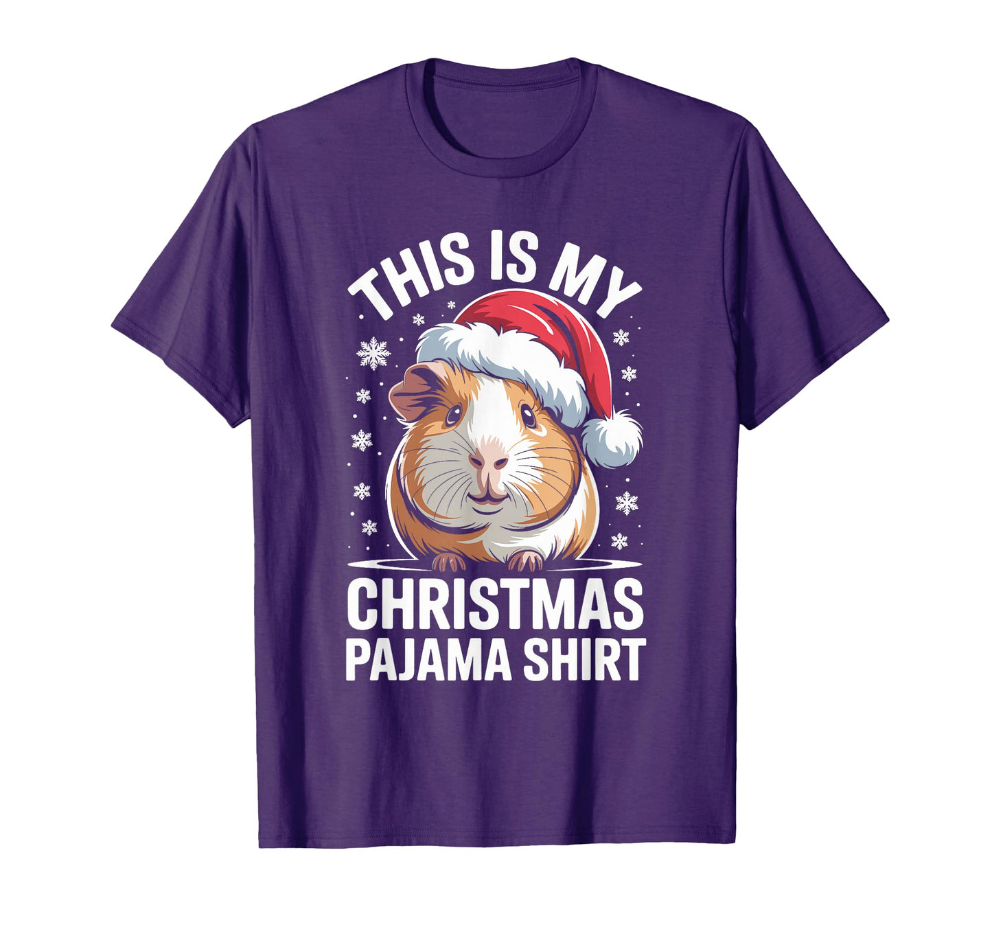 Funny Guinea Pig Christmas Santa Hat Xmas for Men Women T-Shirt