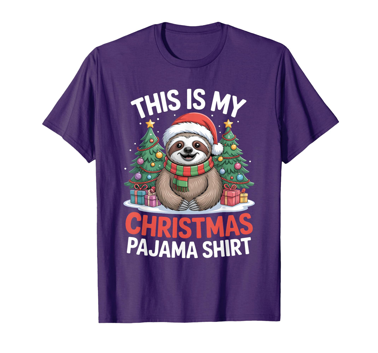 Sloth This is My Christmas Pajama T-Shirt