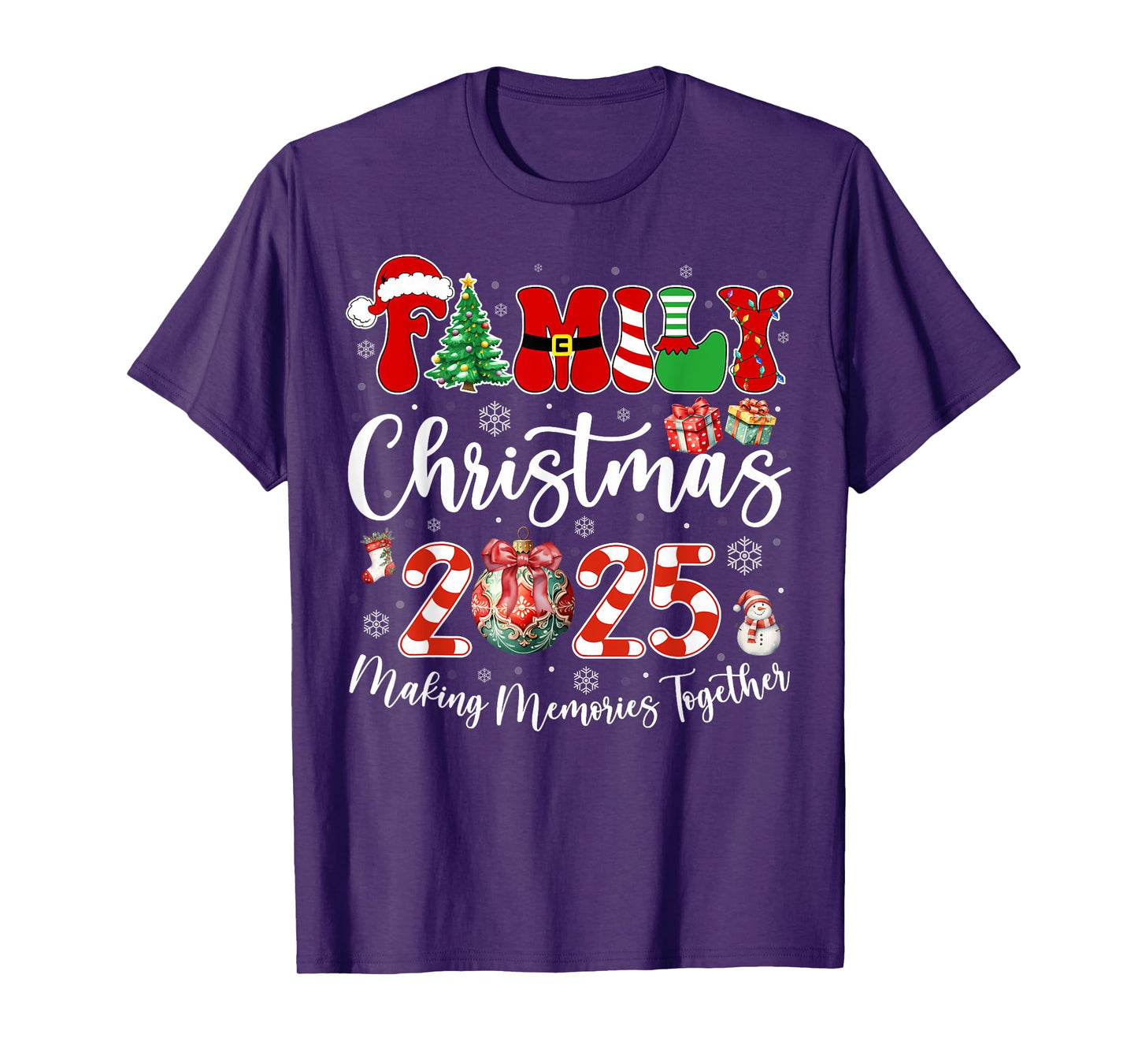 Family Christmas 2025 Santa Elf Squad Matching Group Outfit T-Shirt
