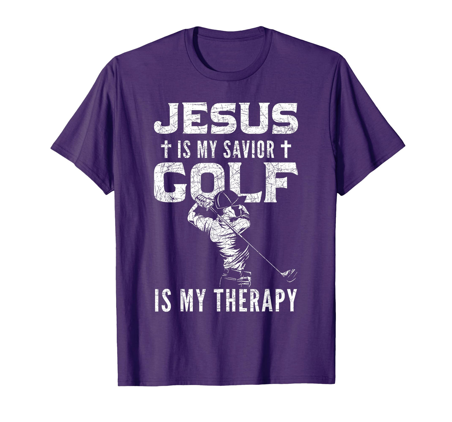 Golf Player Christian Sports Lover Gift Idea Jesus T-Shirt