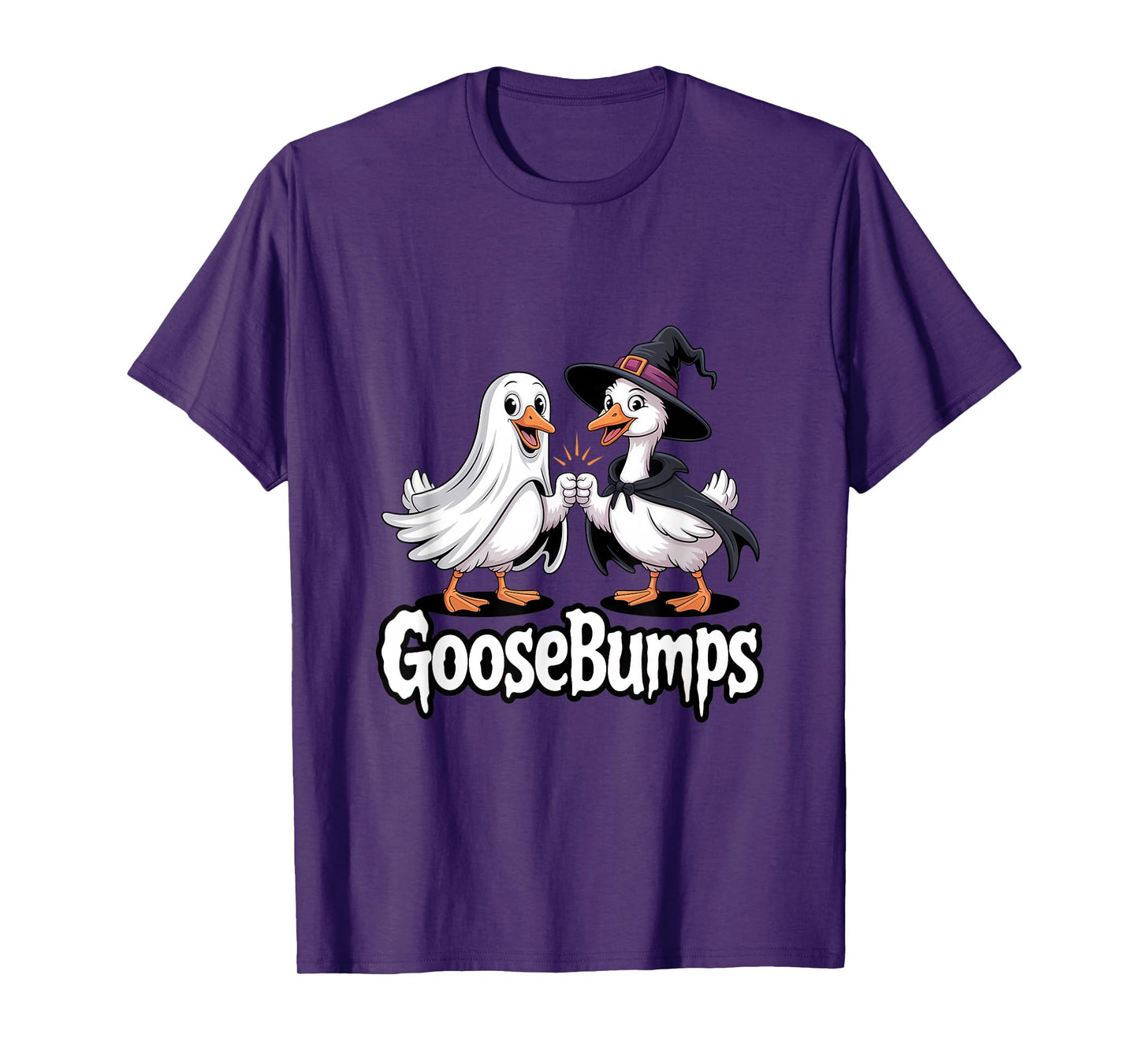 Goosebumps Funny Halloween Goose Costume Ghost and Witch T-Shirt