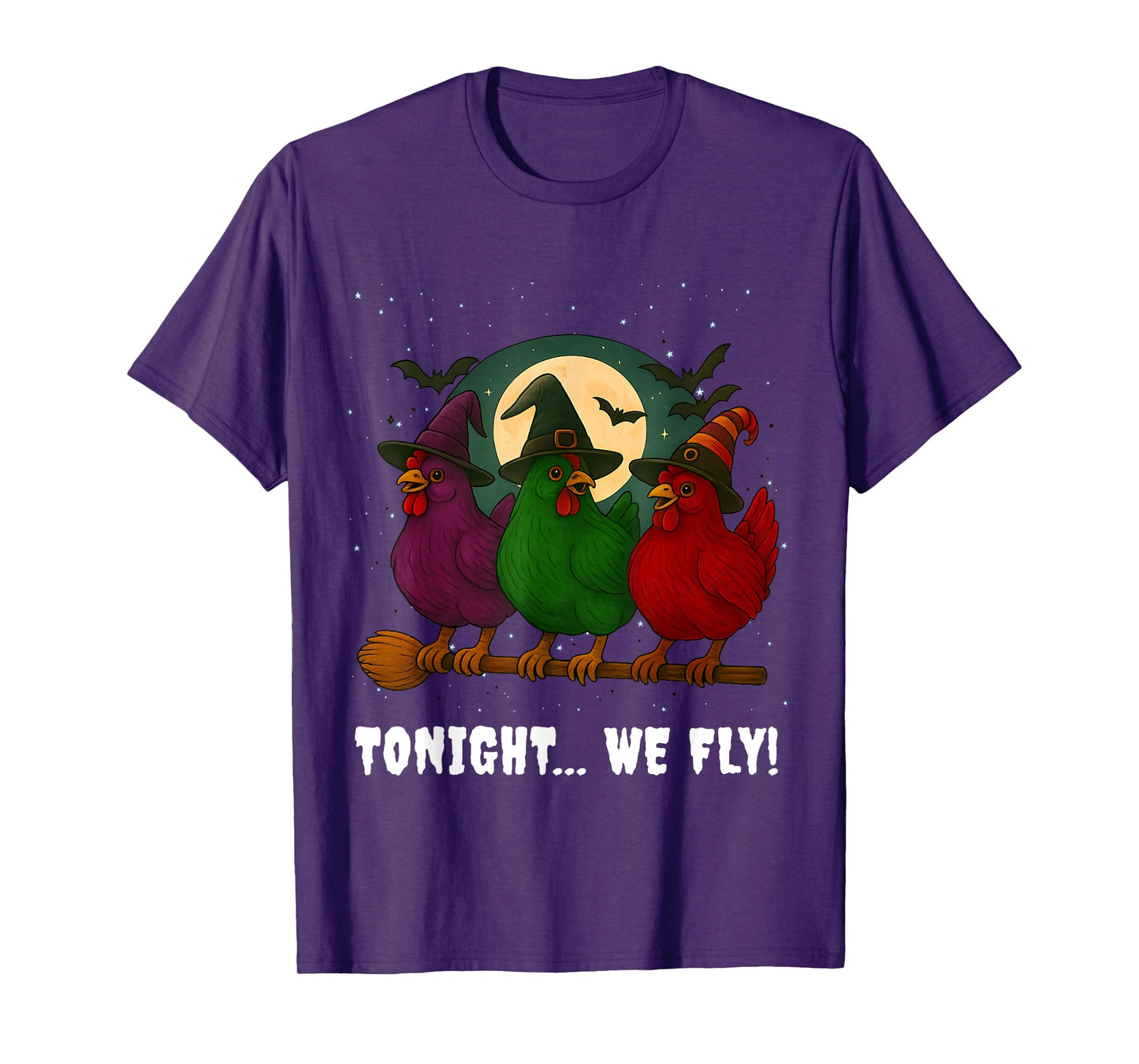 Tonight We Fly Funny Chicken Spooky Season Halloween Costume T-Shirt